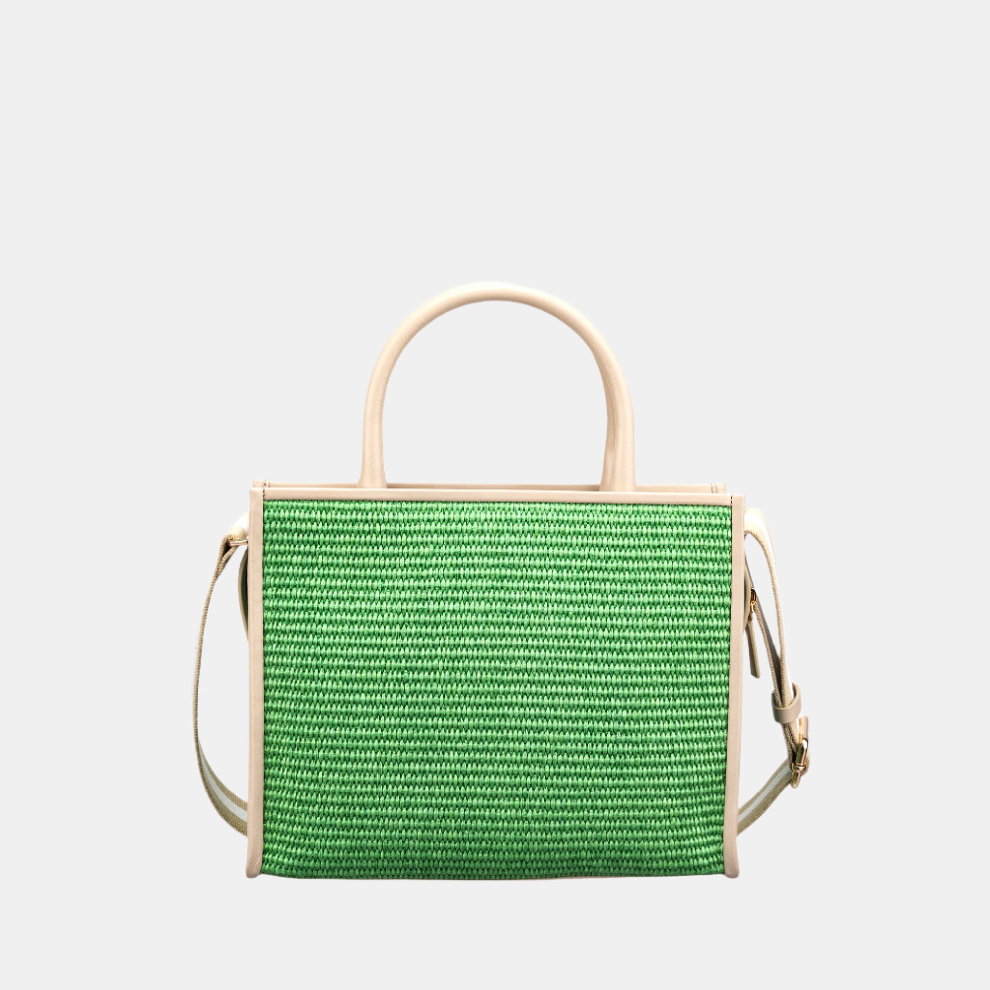 Raffia Book Tote#Color_Green
