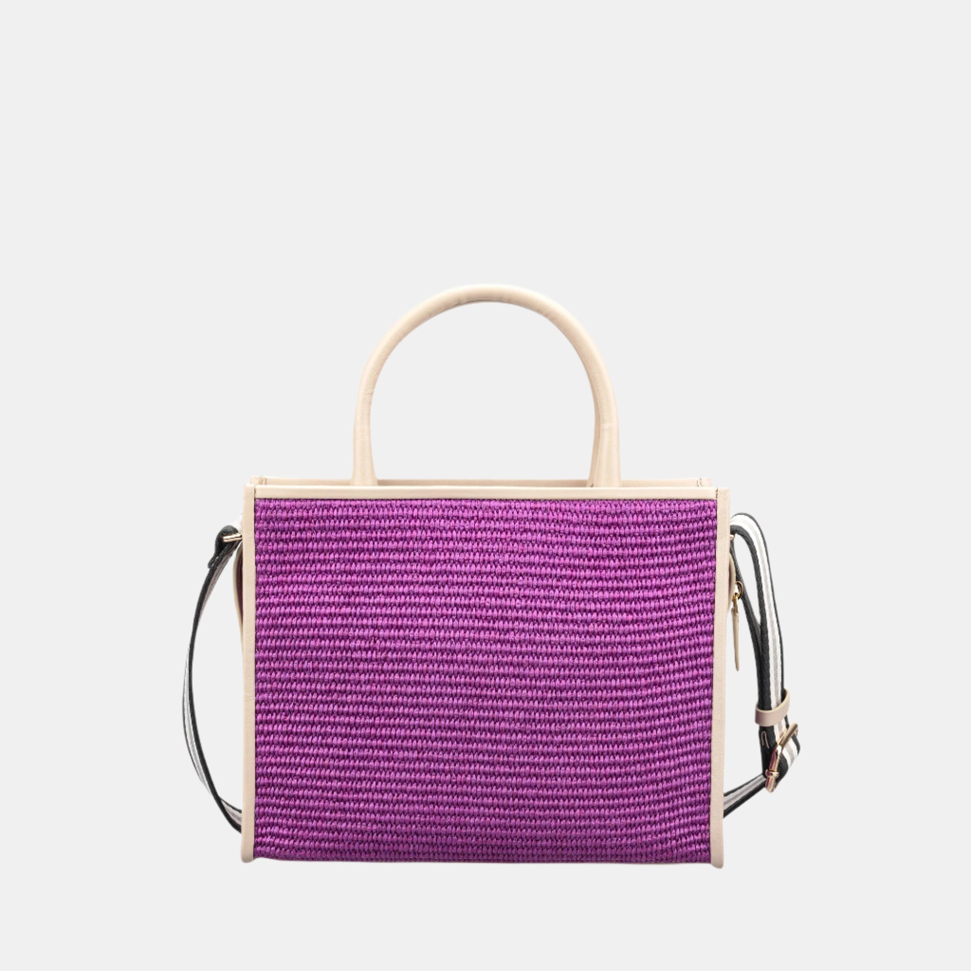 Raffia Book Tote#Color_Purple
