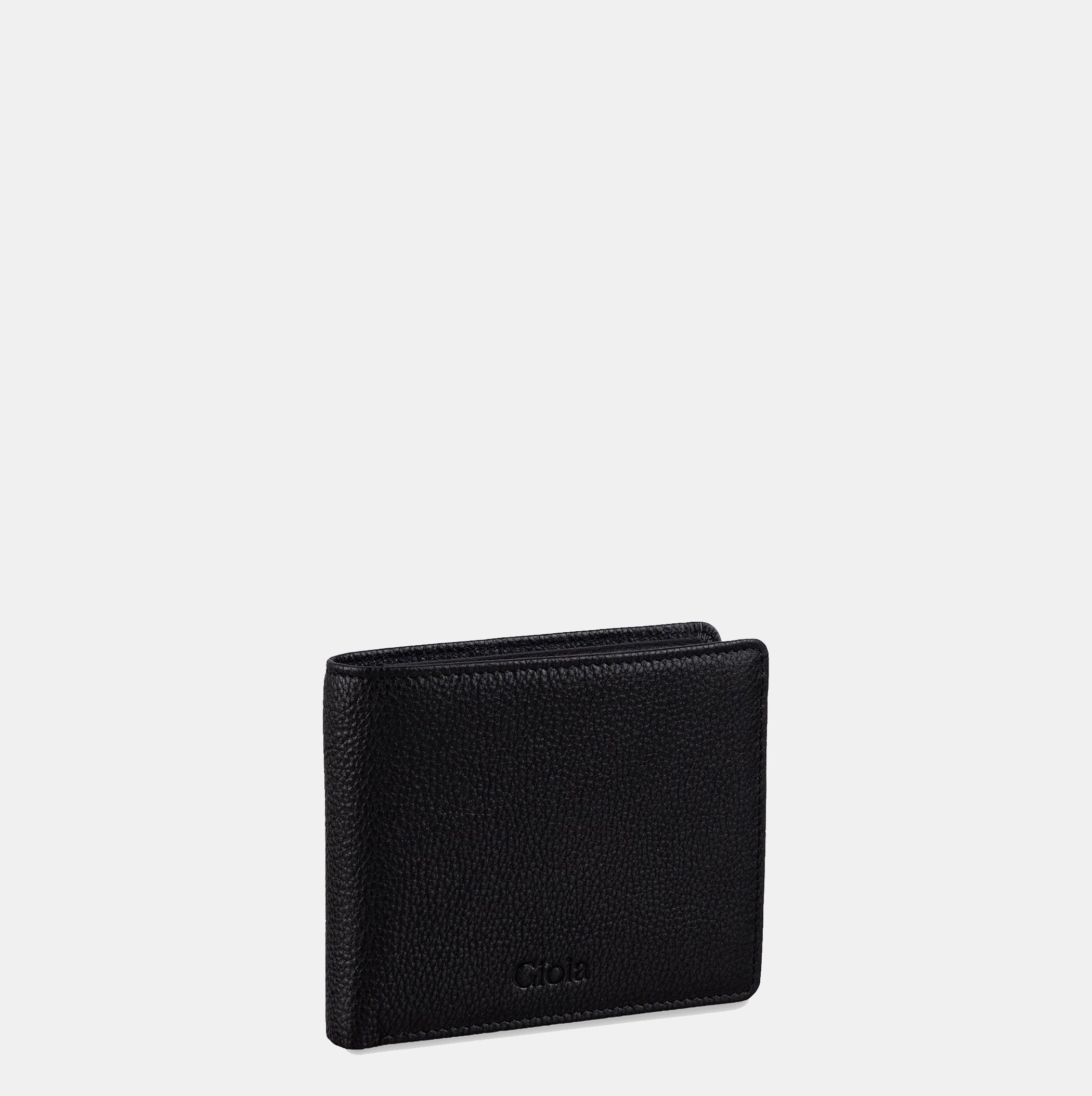 Rober Bifold Wallet with Coin Case#Color_Black