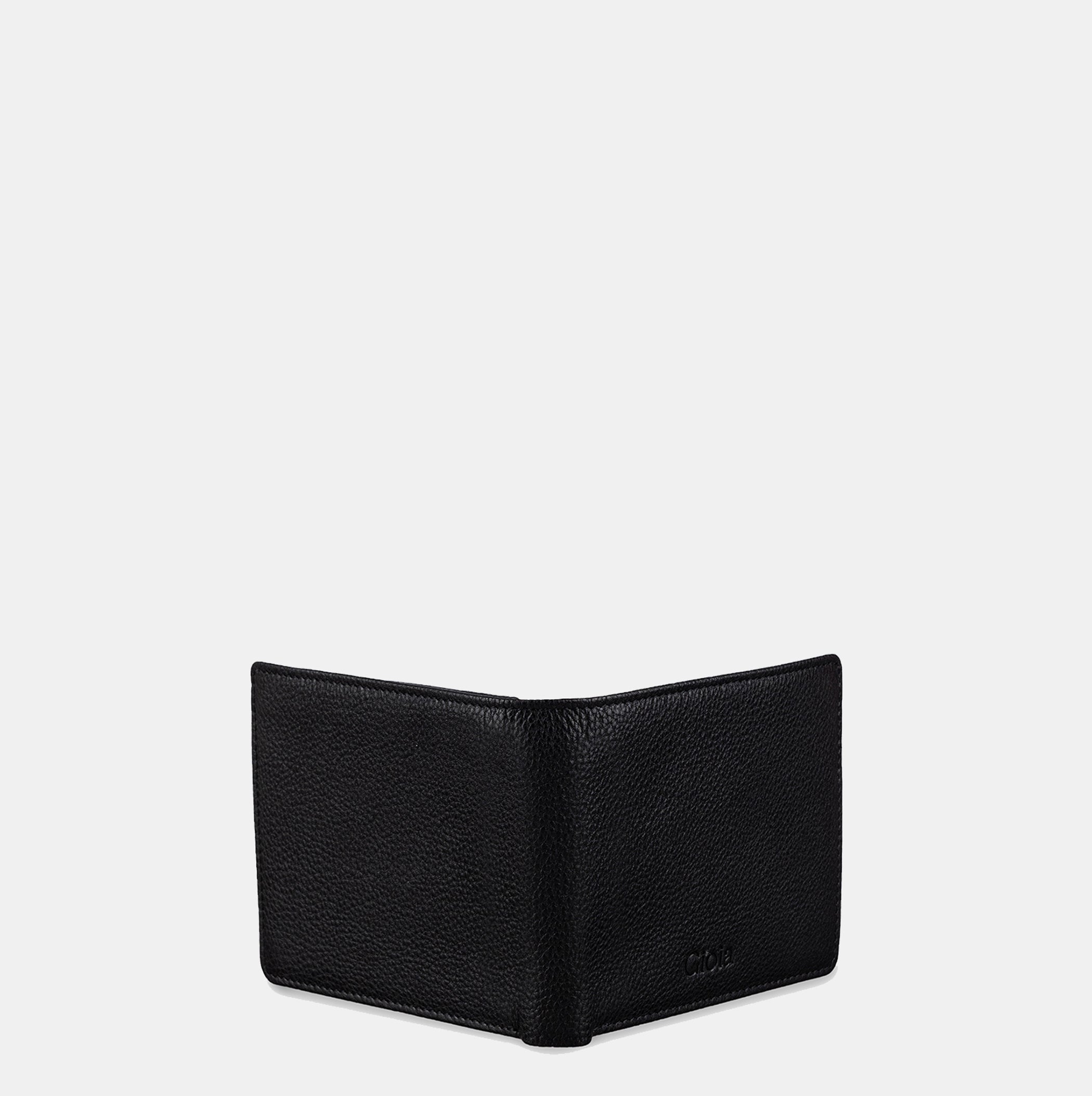 Rober Bifold Wallet with Coin Case#Color_Black