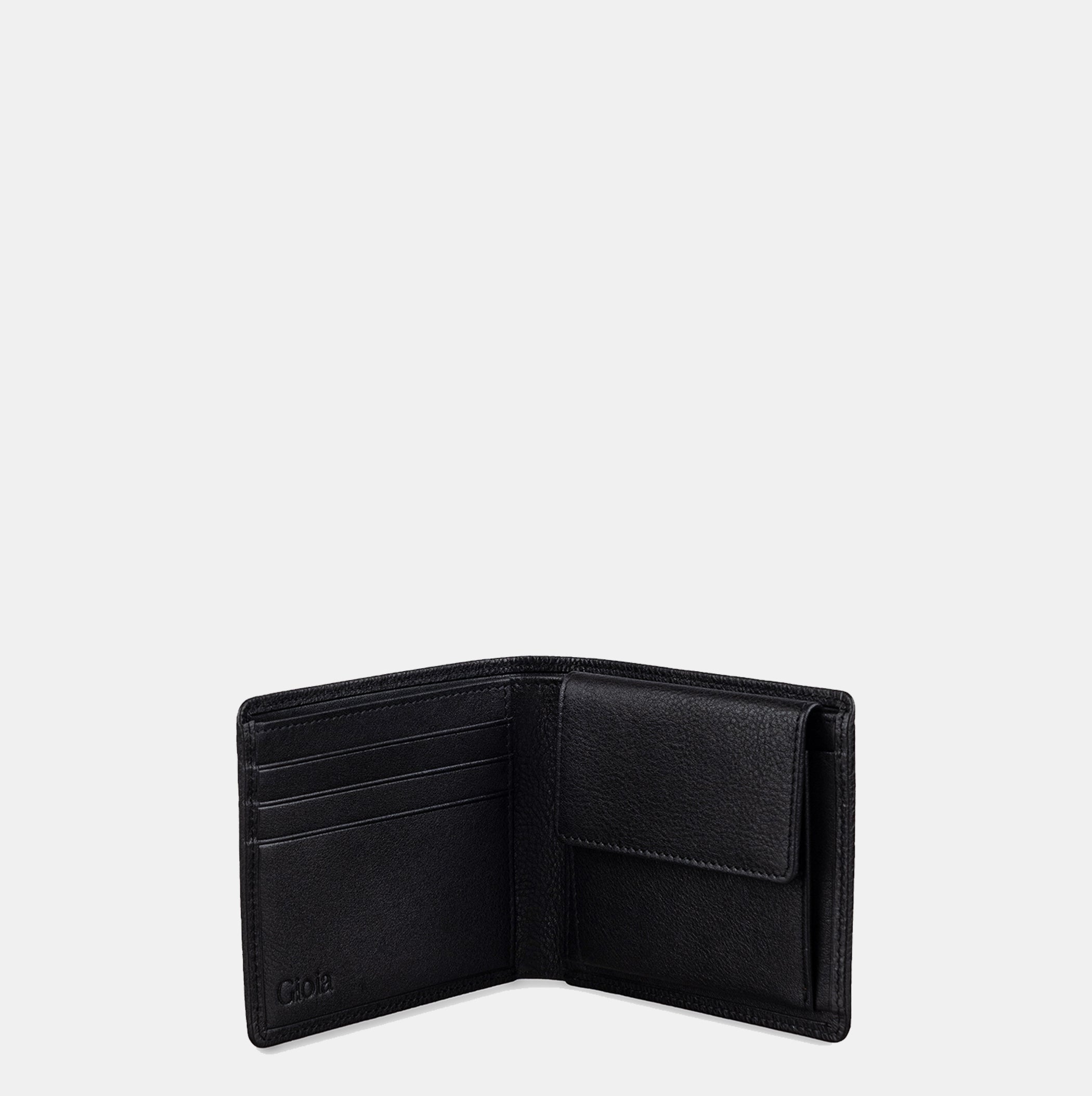 Rober Bifold Wallet with Coin Case#Color_Black