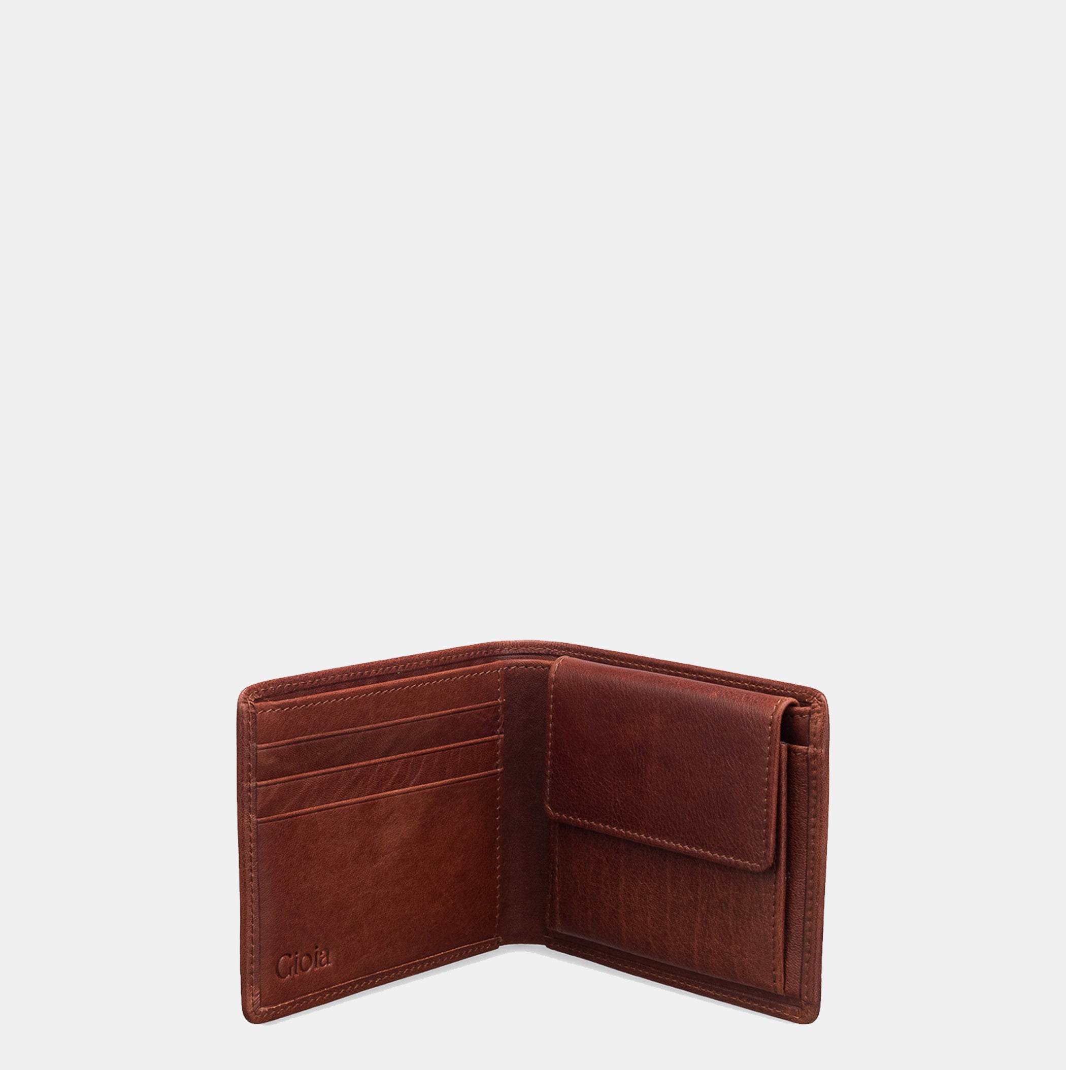 Rober Bifold Wallet with Coin Case#Color_Bordeaux