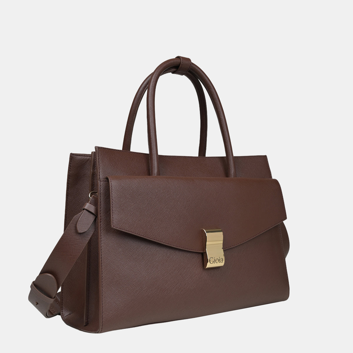 Saffiano Bold Work Bag#Color_Tan