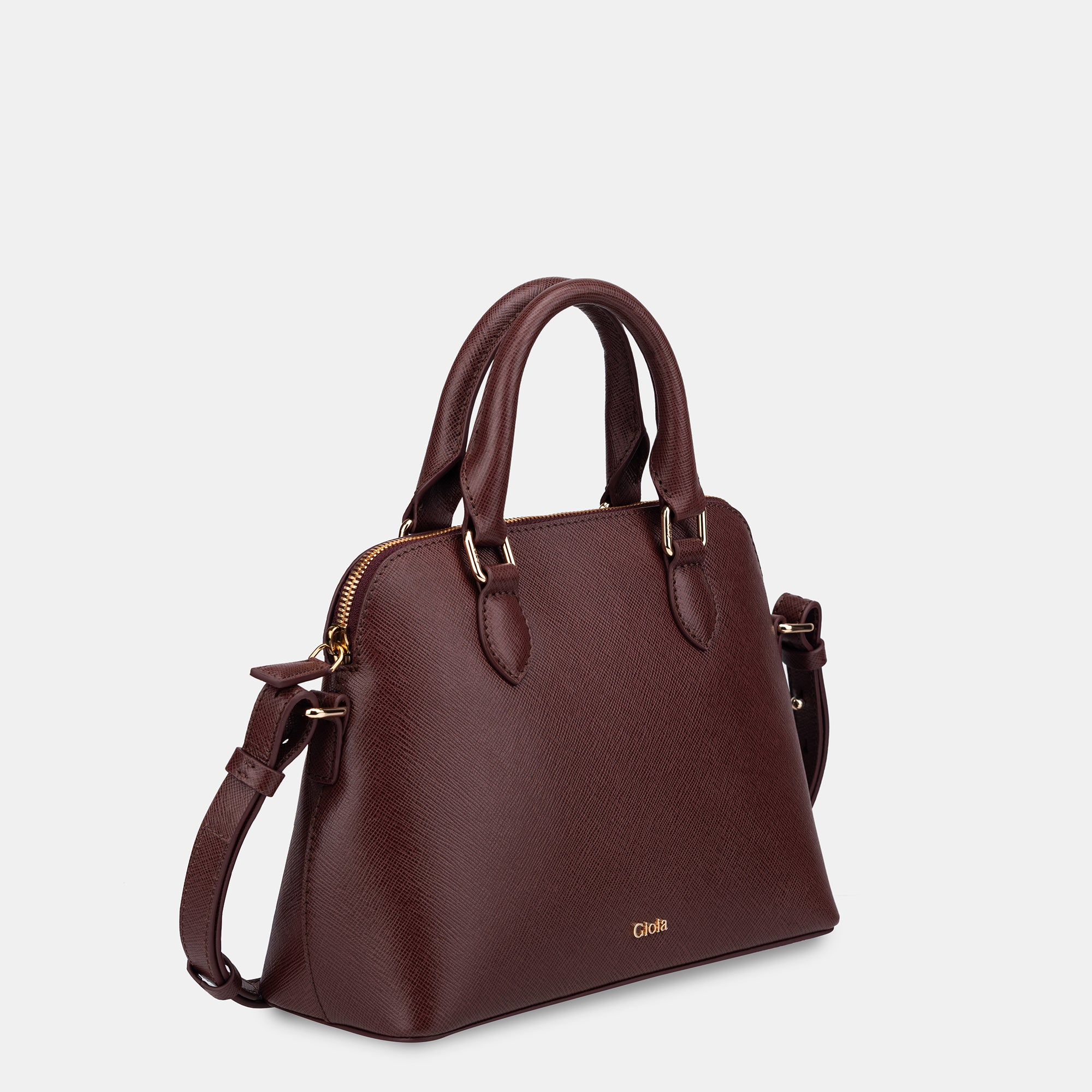 Saffiano Small Multiway Crossbody#Color_Brown