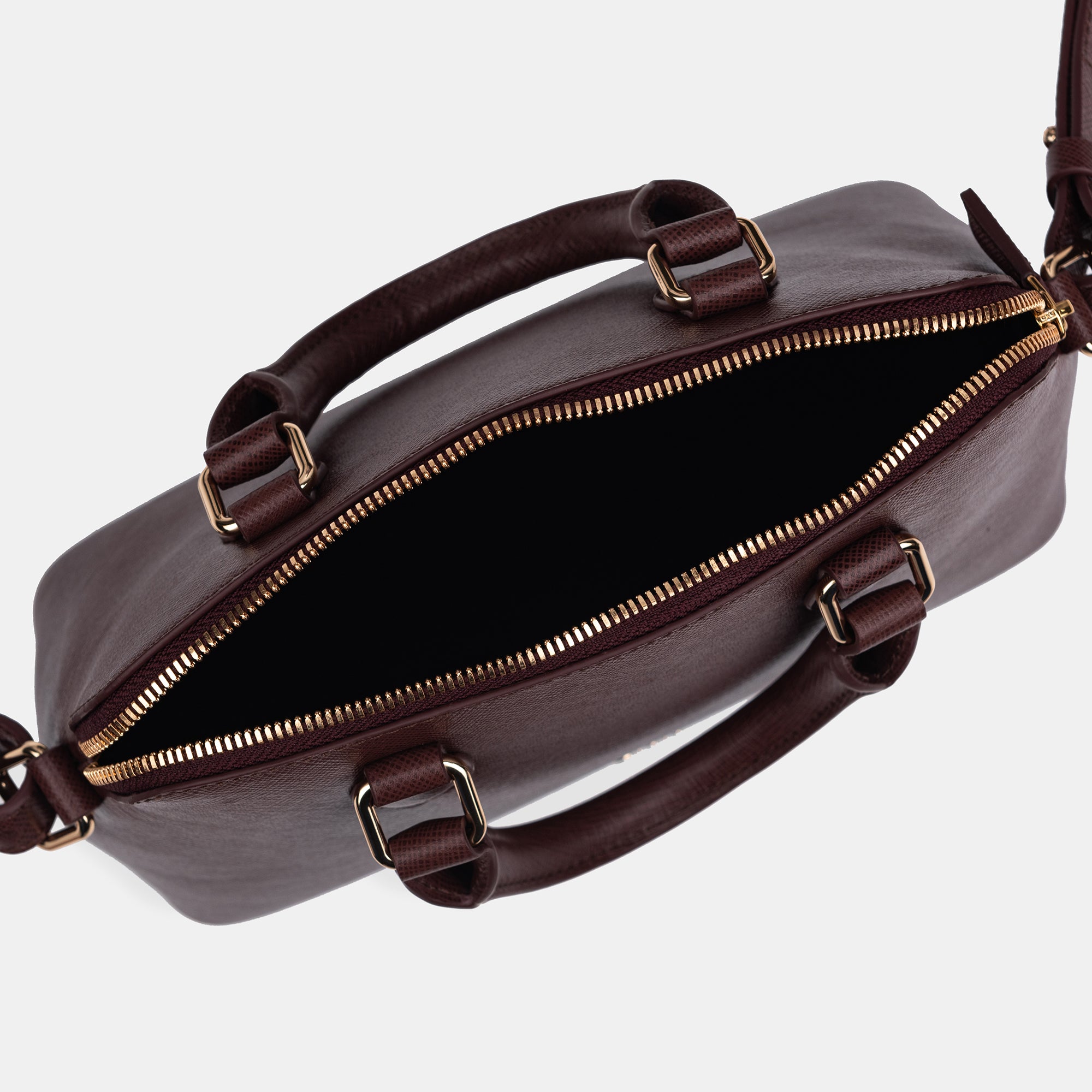 Saffiano Small Multiway Crossbody#Color_Brown