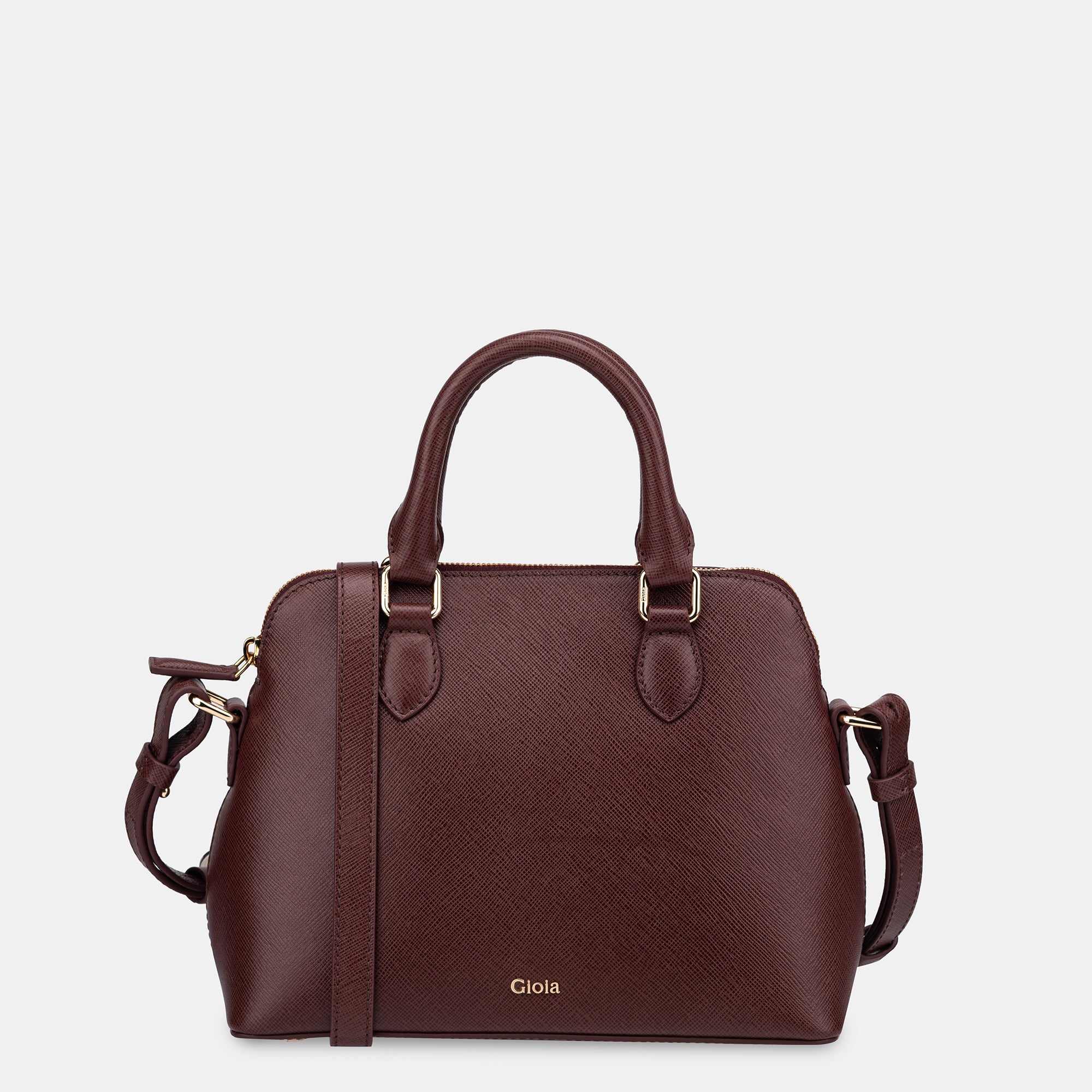 Saffiano Small Multiway Crossbody#Color_Brown