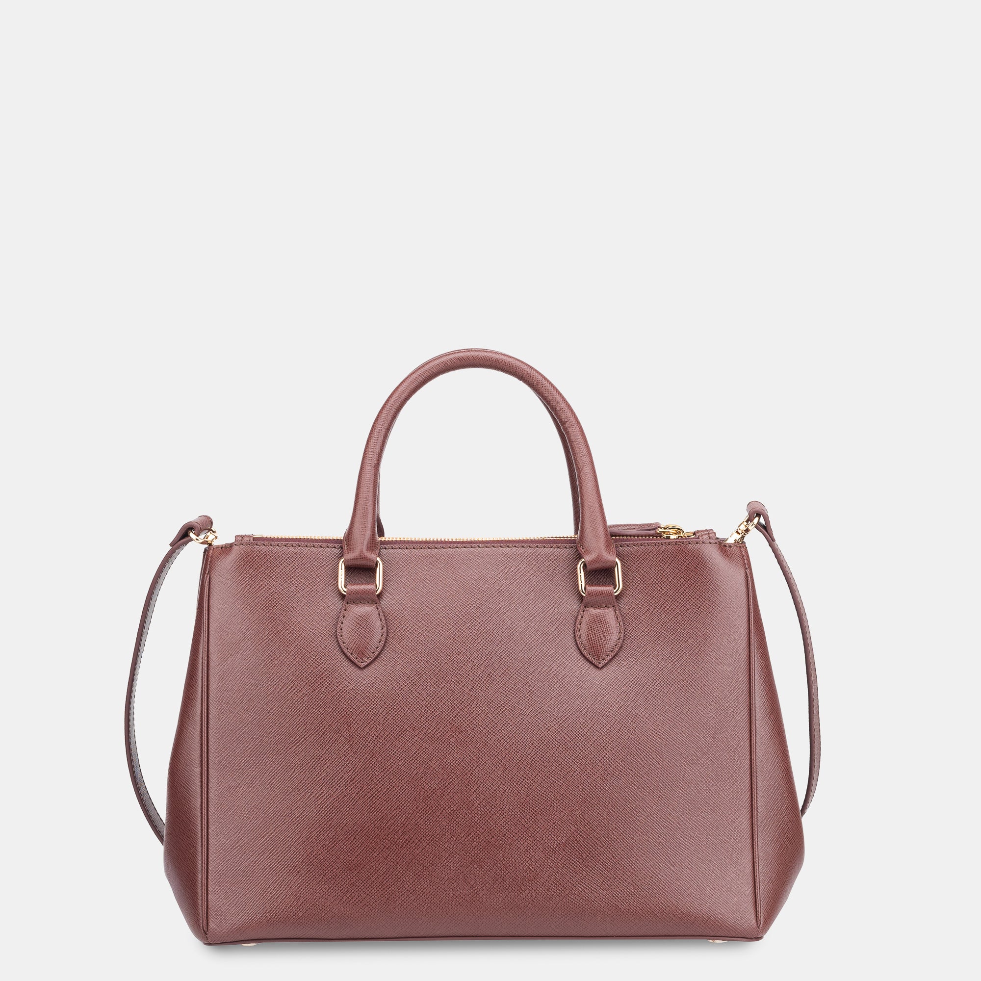 Saffiano Medium Multiway Crossbody#Color_Brown