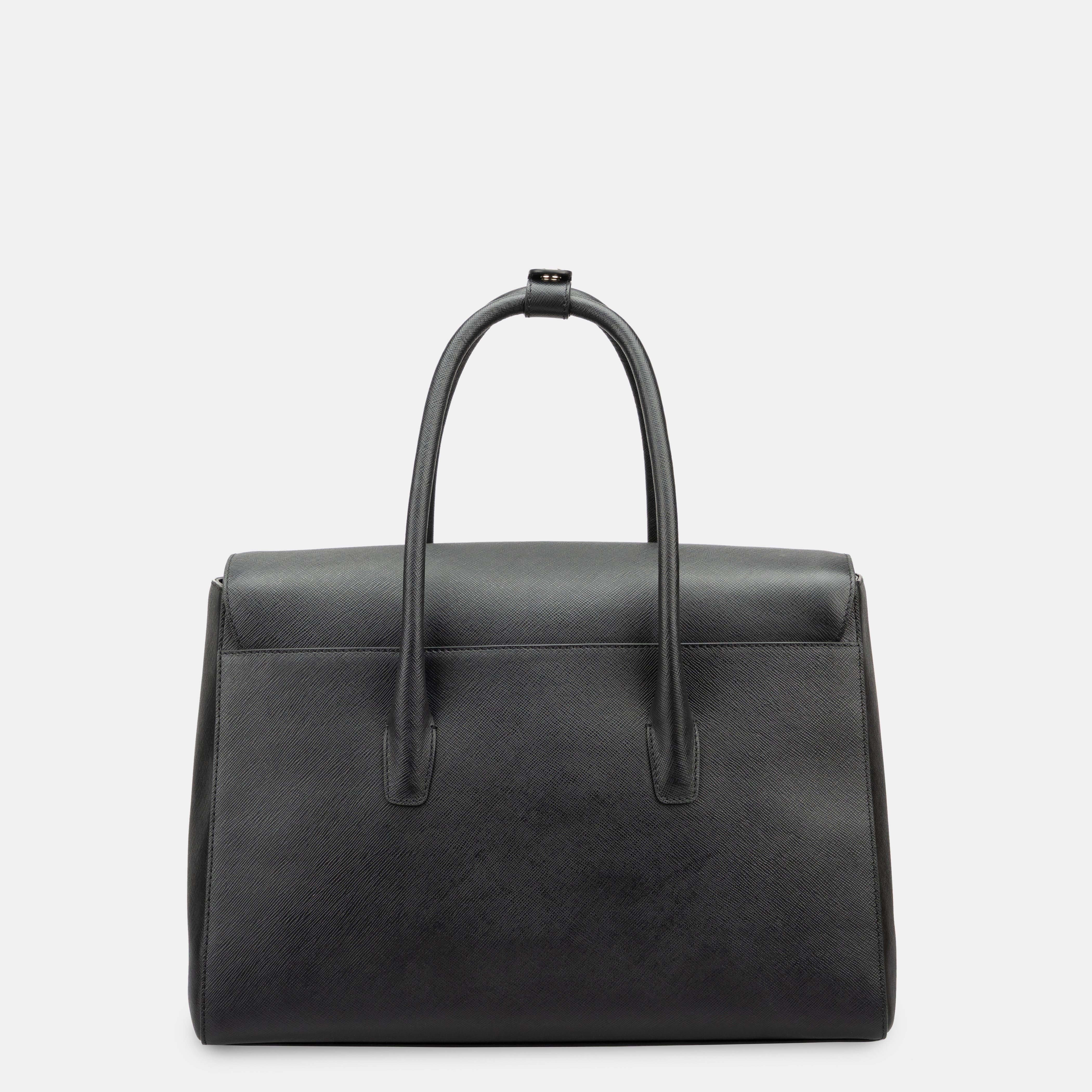 Saffiano Work Bag#Color_Black