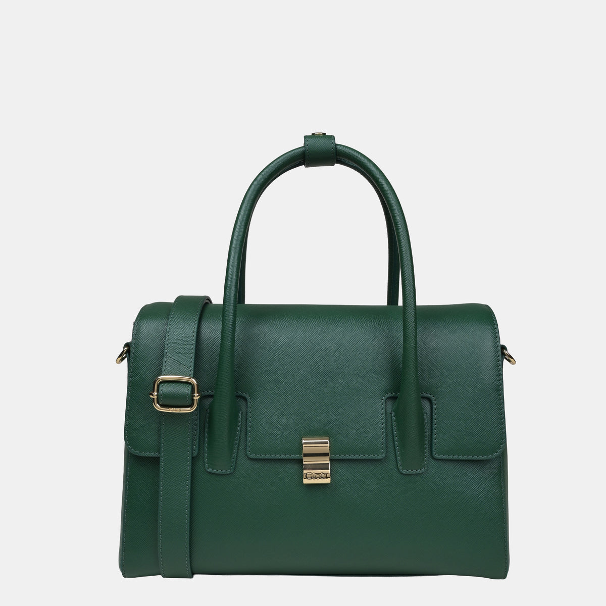 Saffiano Medium Top Handle#Color_Green