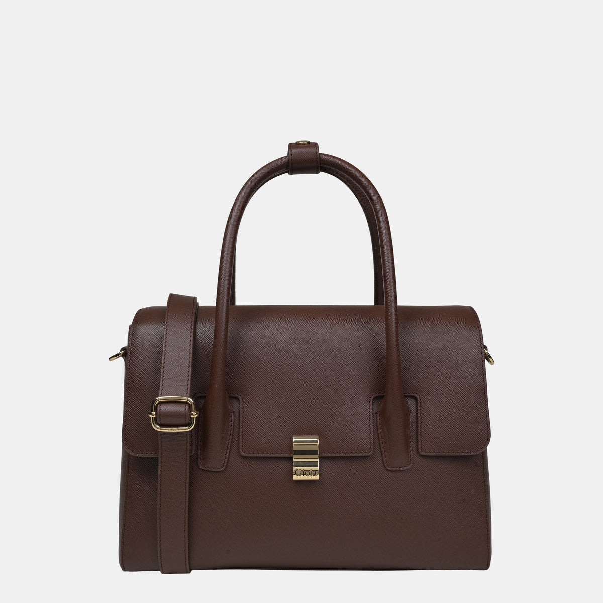 Saffiano Medium Top Handle#Color_Tan