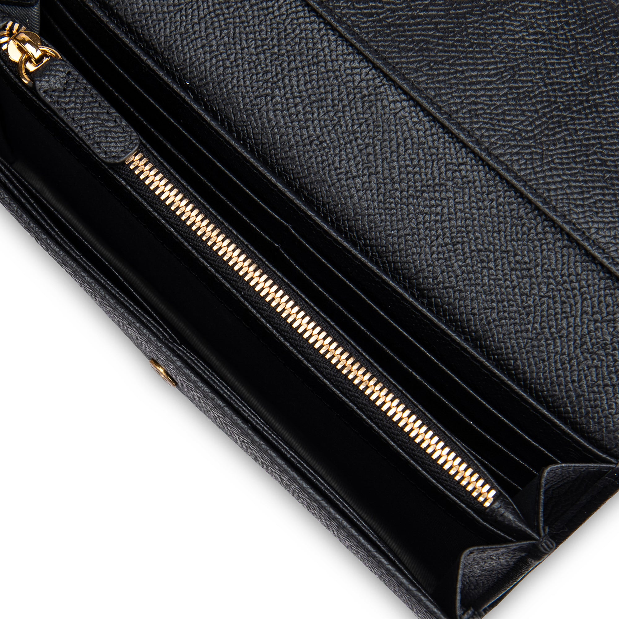 Saffiano Flapover Clutch#Color_Black