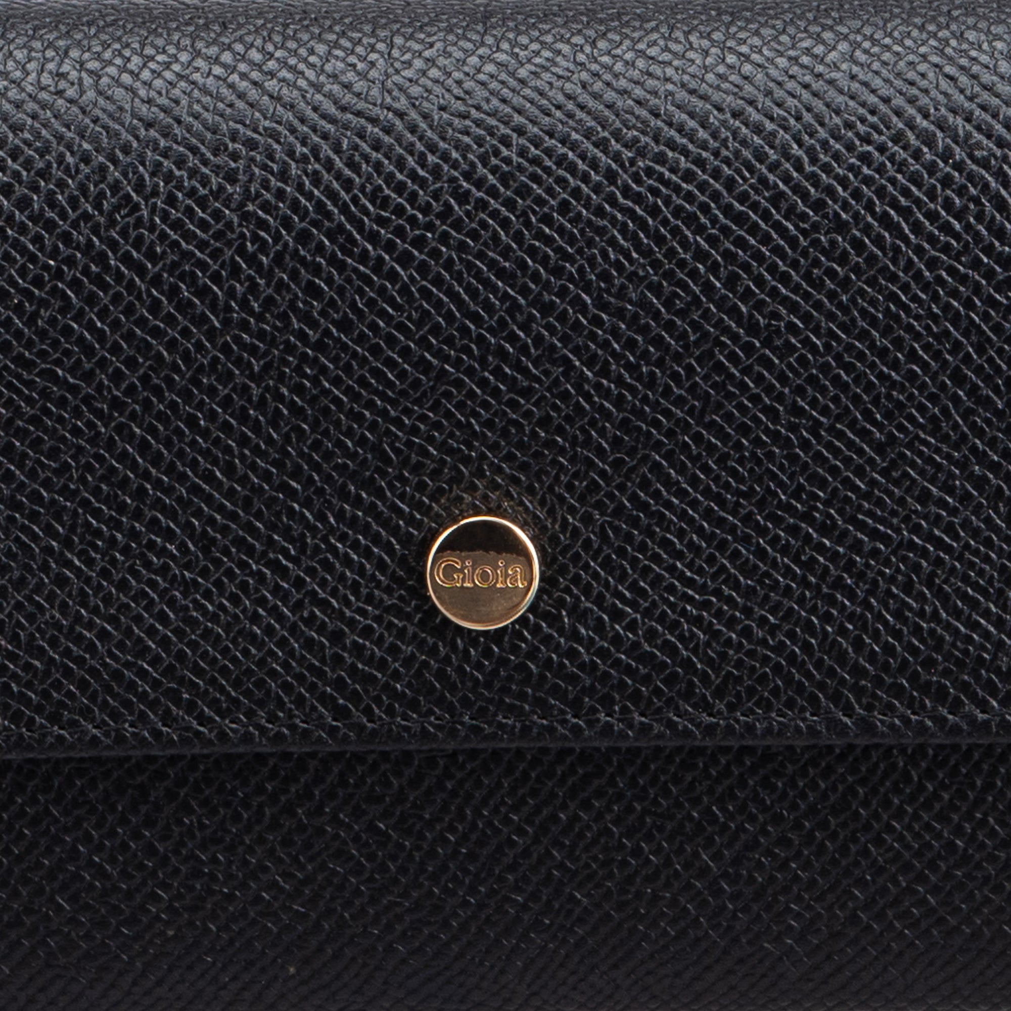Saffiano Flapover Clutch#Color_Black