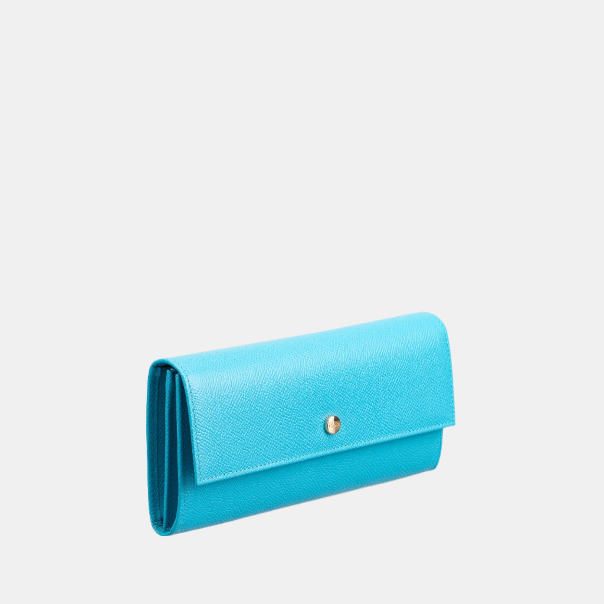 Saffiano Flapover Clutch#Color_Blue
