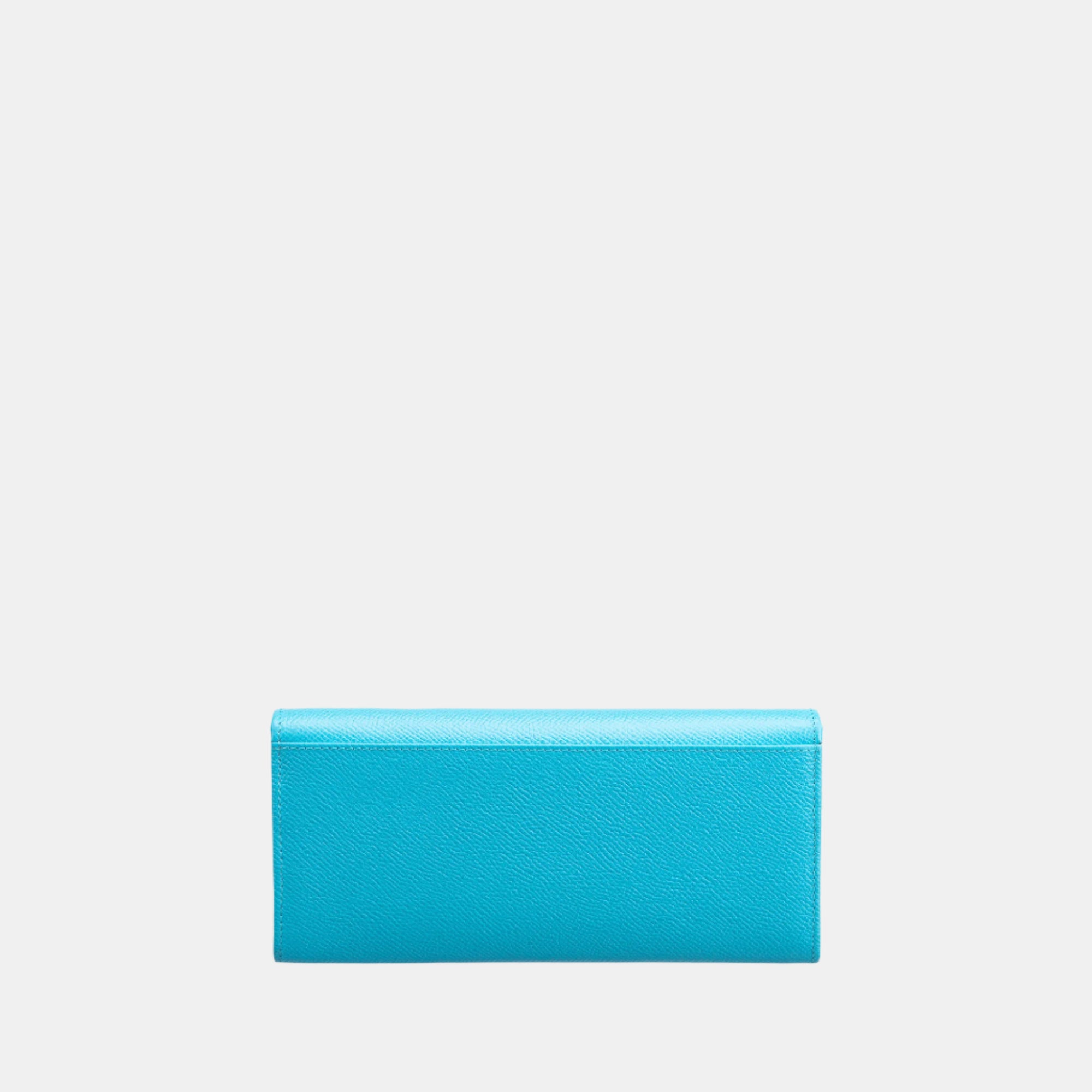 Saffiano Flapover Clutch#Color_Blue
