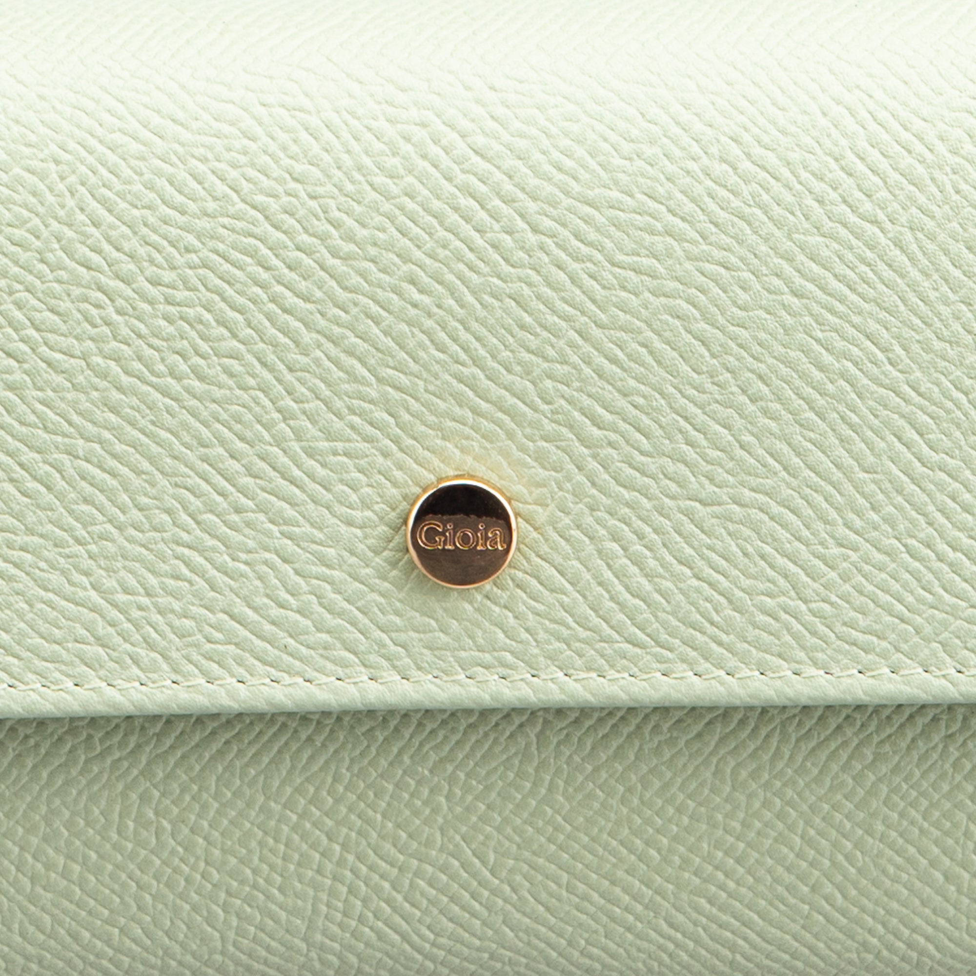 Saffiano Flapover Clutch#Color_Light Green