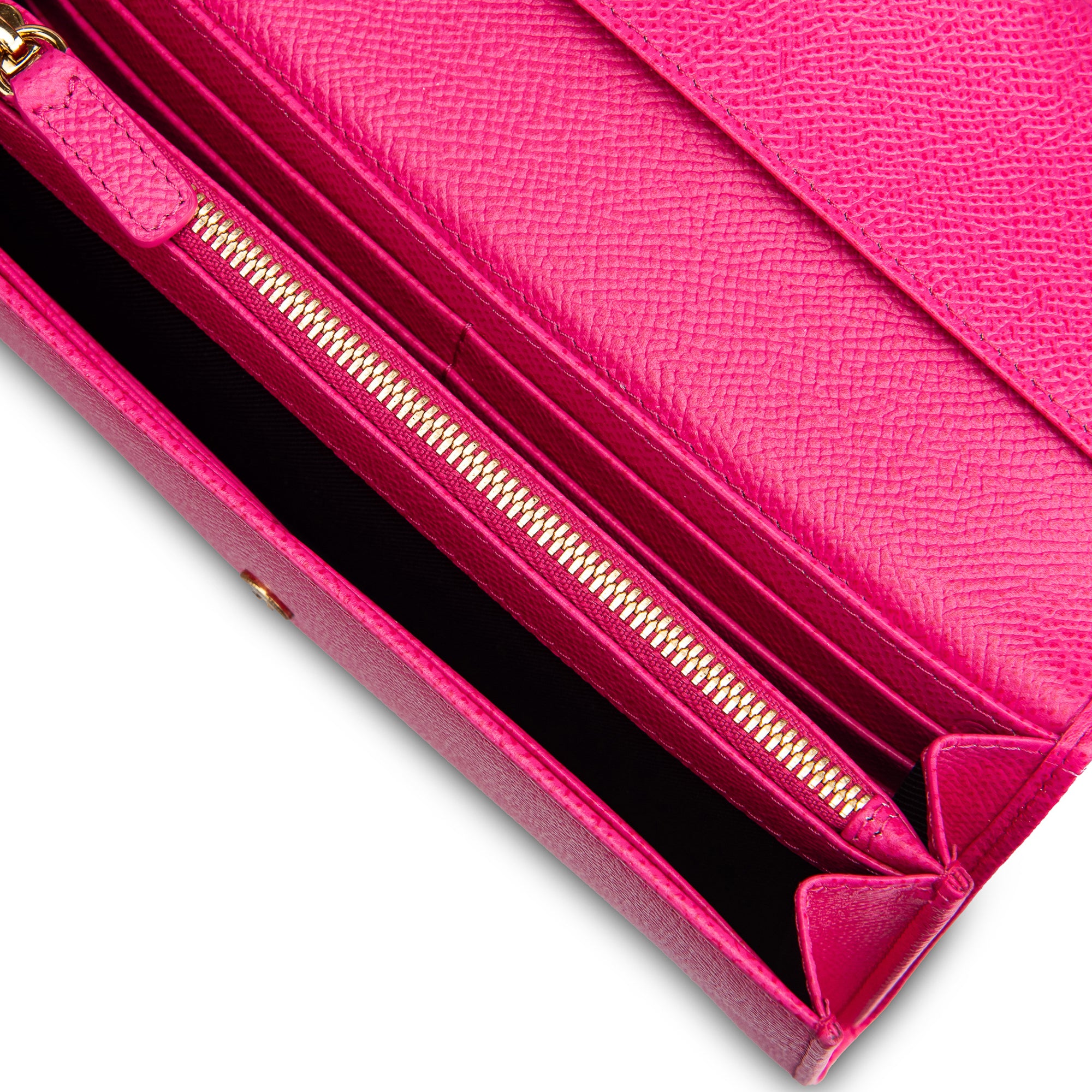 Saffiano Flapover Clutch#Color_Pink