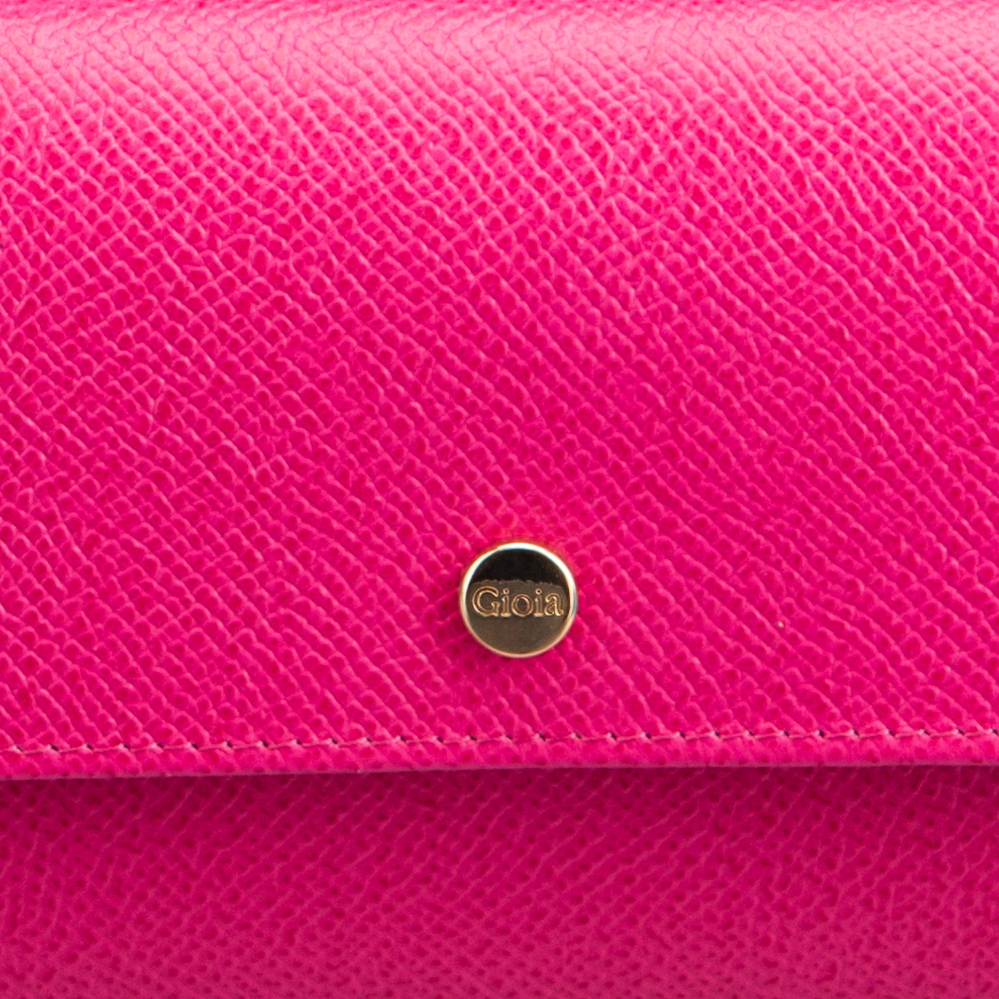 Saffiano Flapover Clutch#Color_Pink