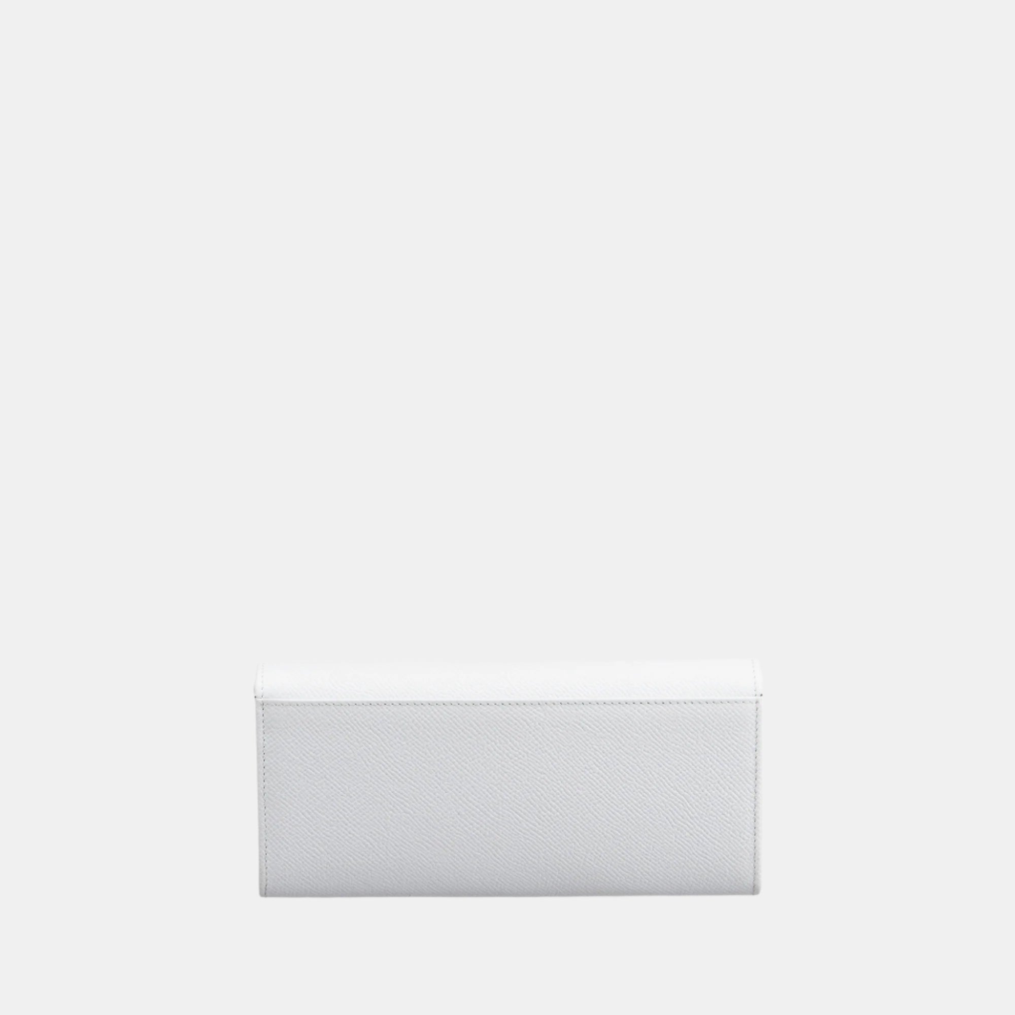 Saffiano Flapover Clutch#Color_Offwhite