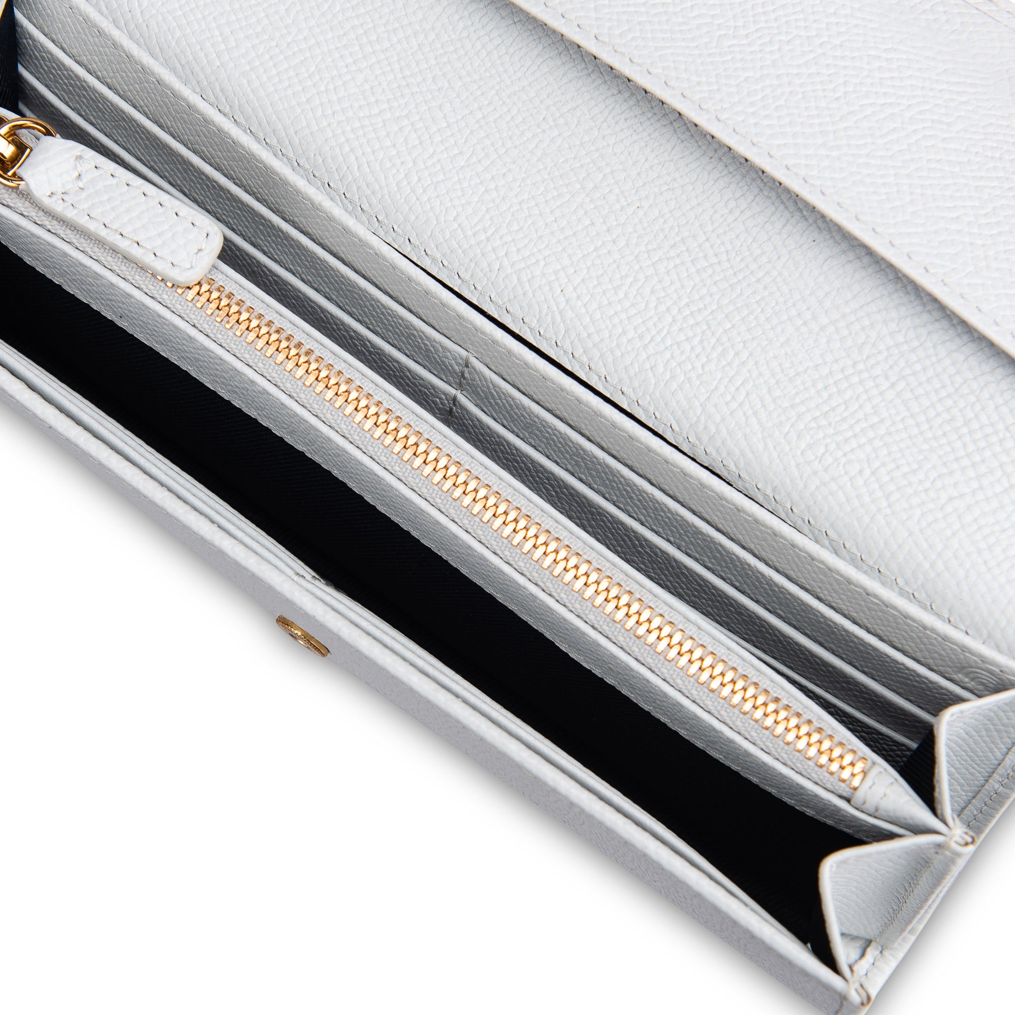 Saffiano Flapover Clutch#Color_Offwhite