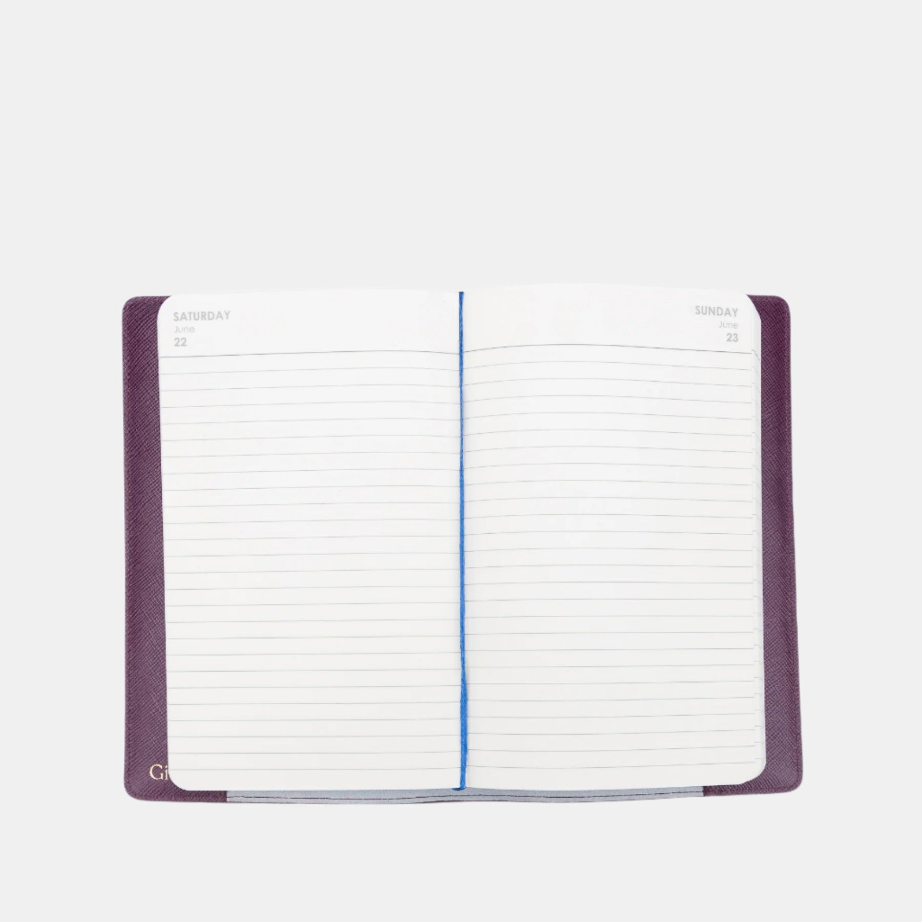 Saffiano Daily Planner 2026#Color_Plum