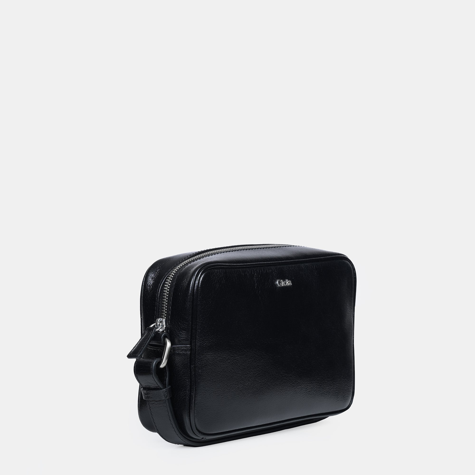 Sergio Leather  Crossbody Bag#Color_Black