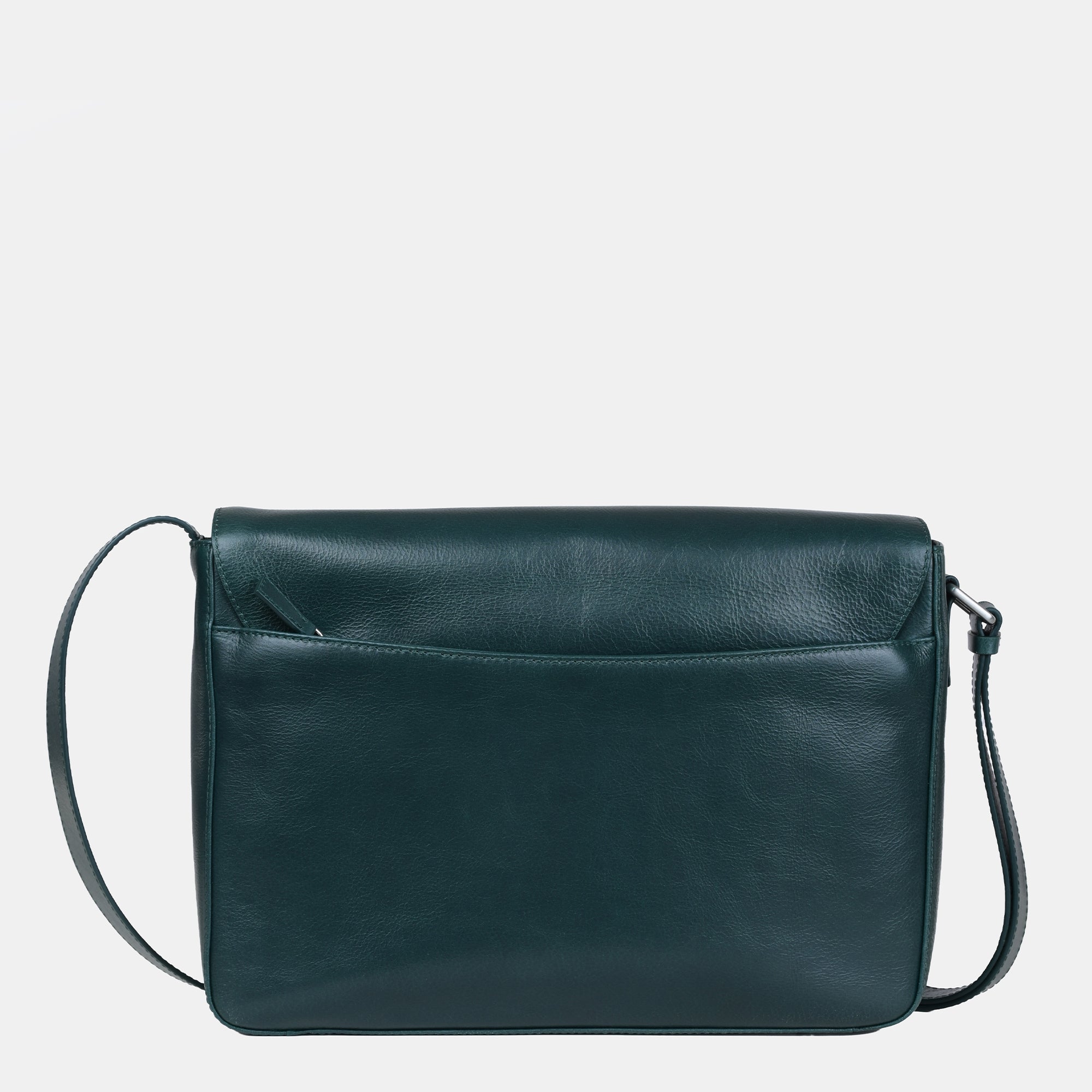 Sergio Leather Messenger Bag#Color_Green