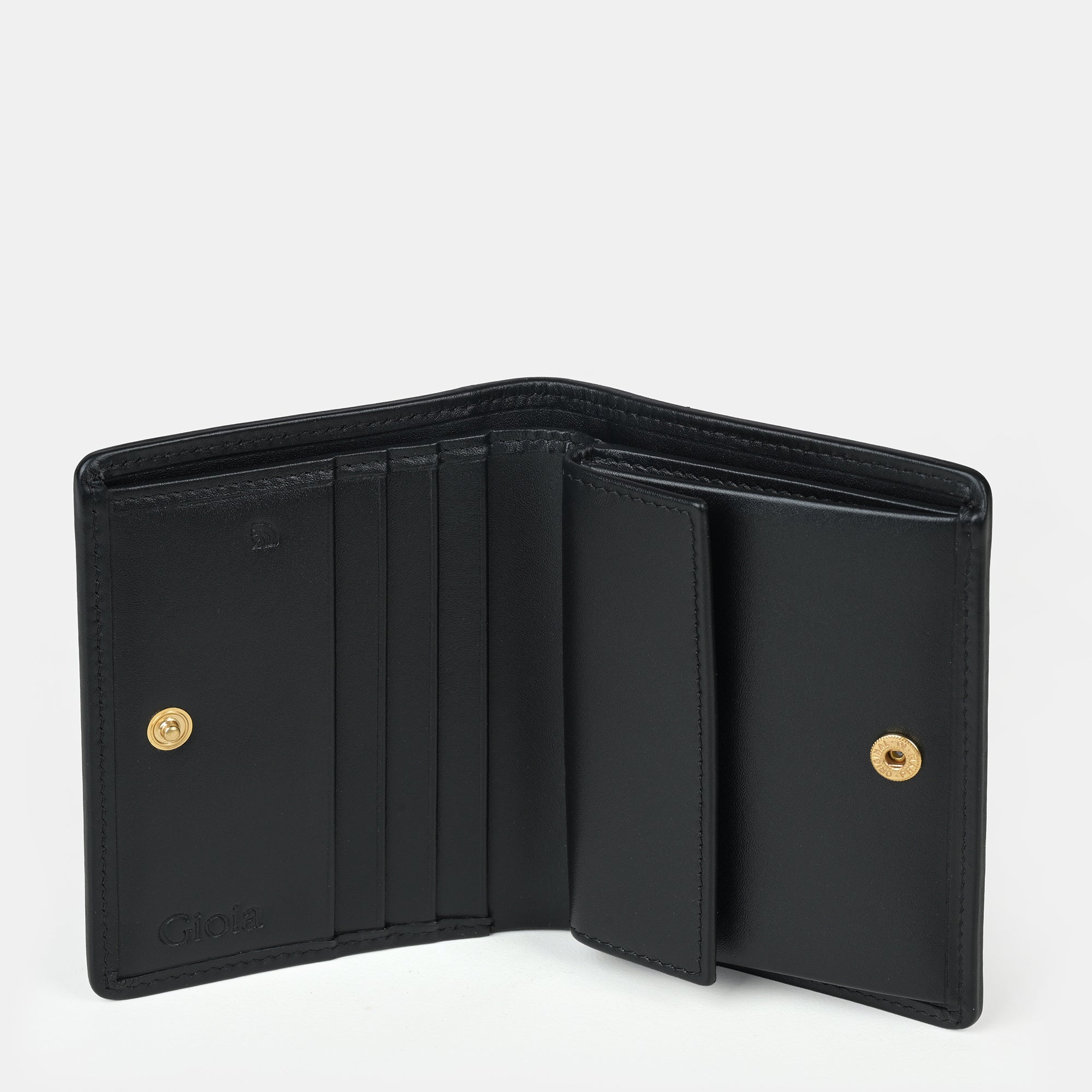 Enzo Bifold Wallet 4 cc with Coin Case#Color_Black