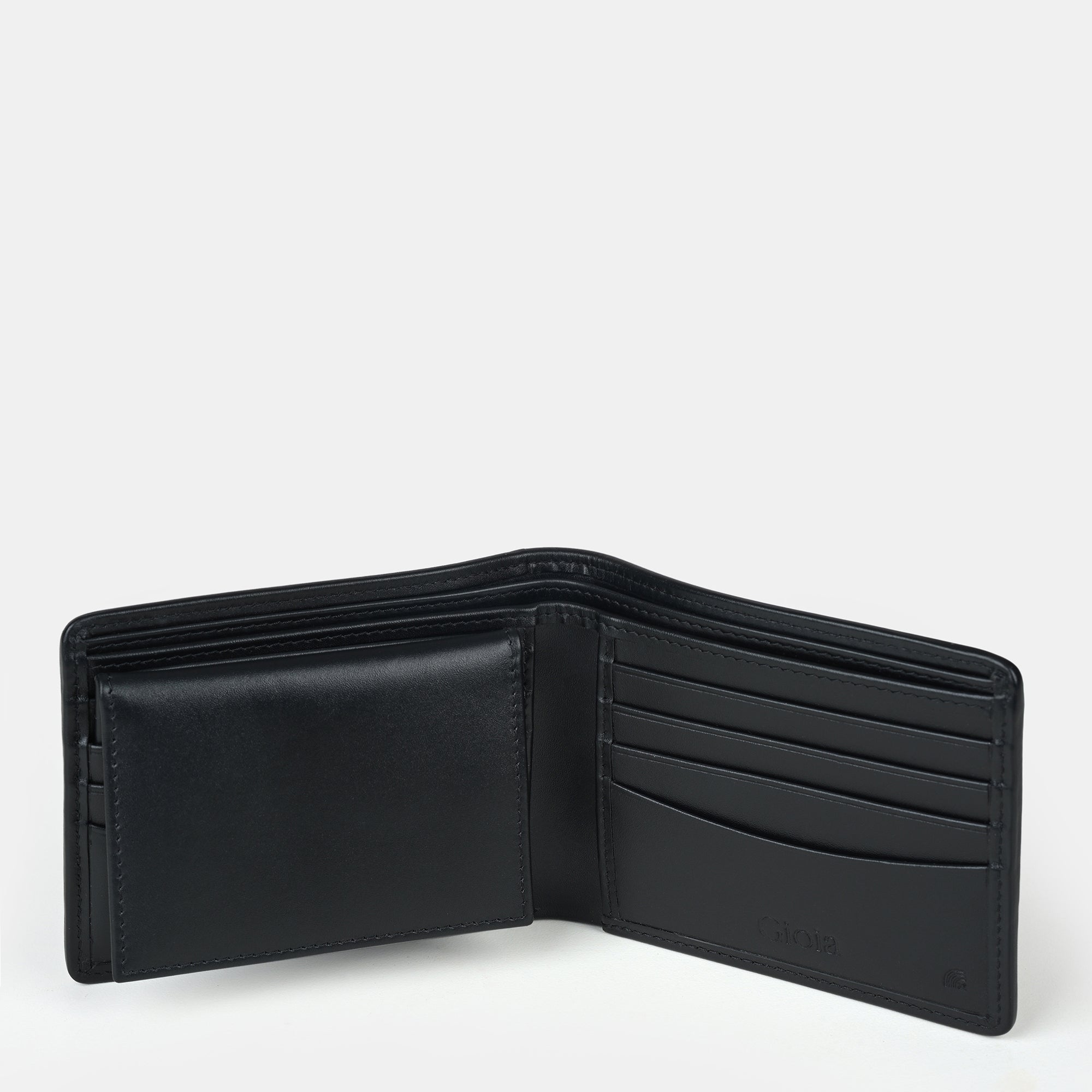 Enzo Bifold Wallet 10 cc with ID Insert#Color_Black