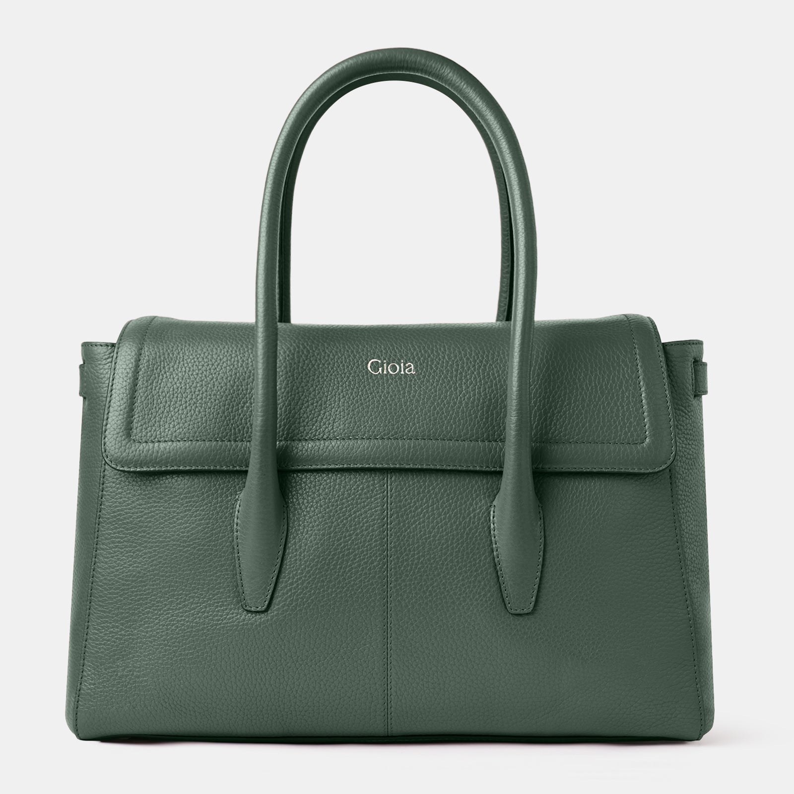 Anna Flapover Tote#Color_Dark Green