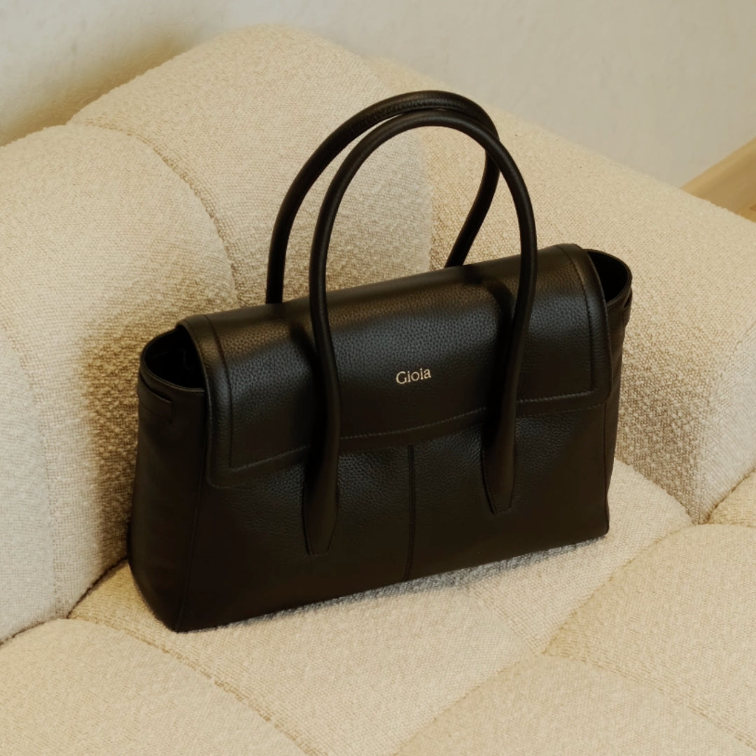 Anna Flapover Tote#Color_Black