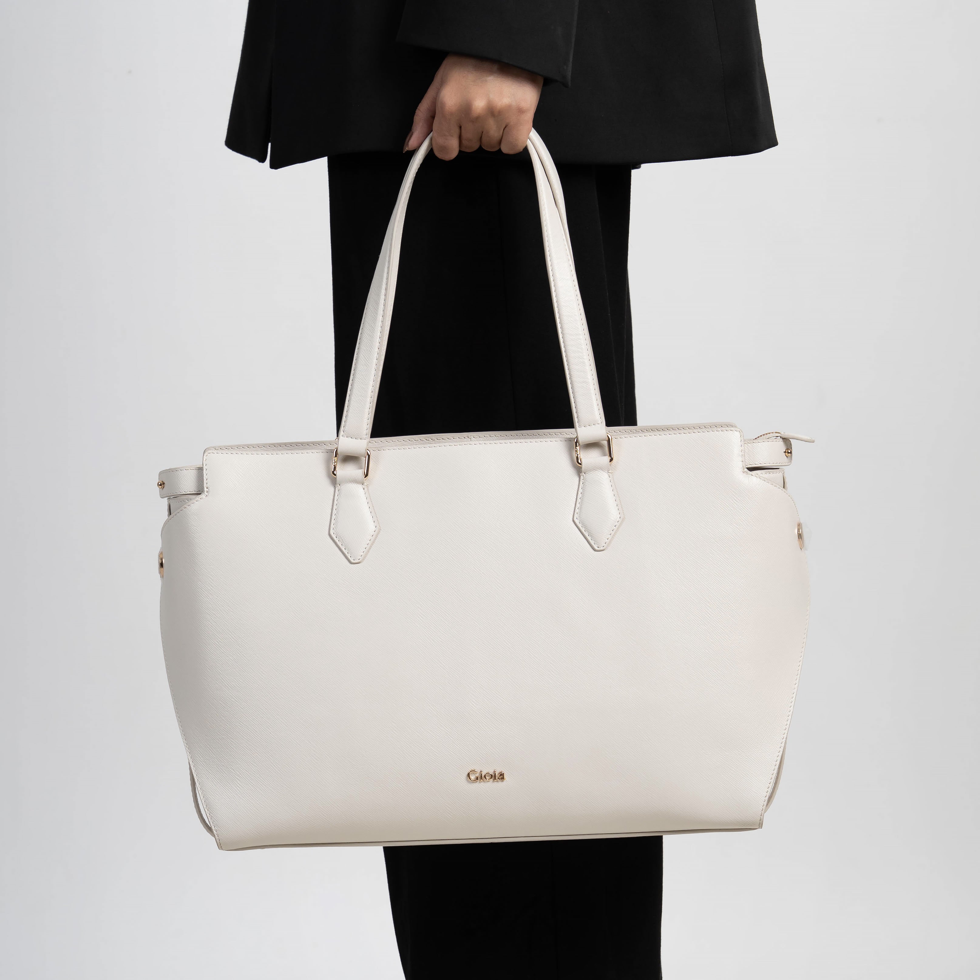 Valeria Grande Tote#Color_White