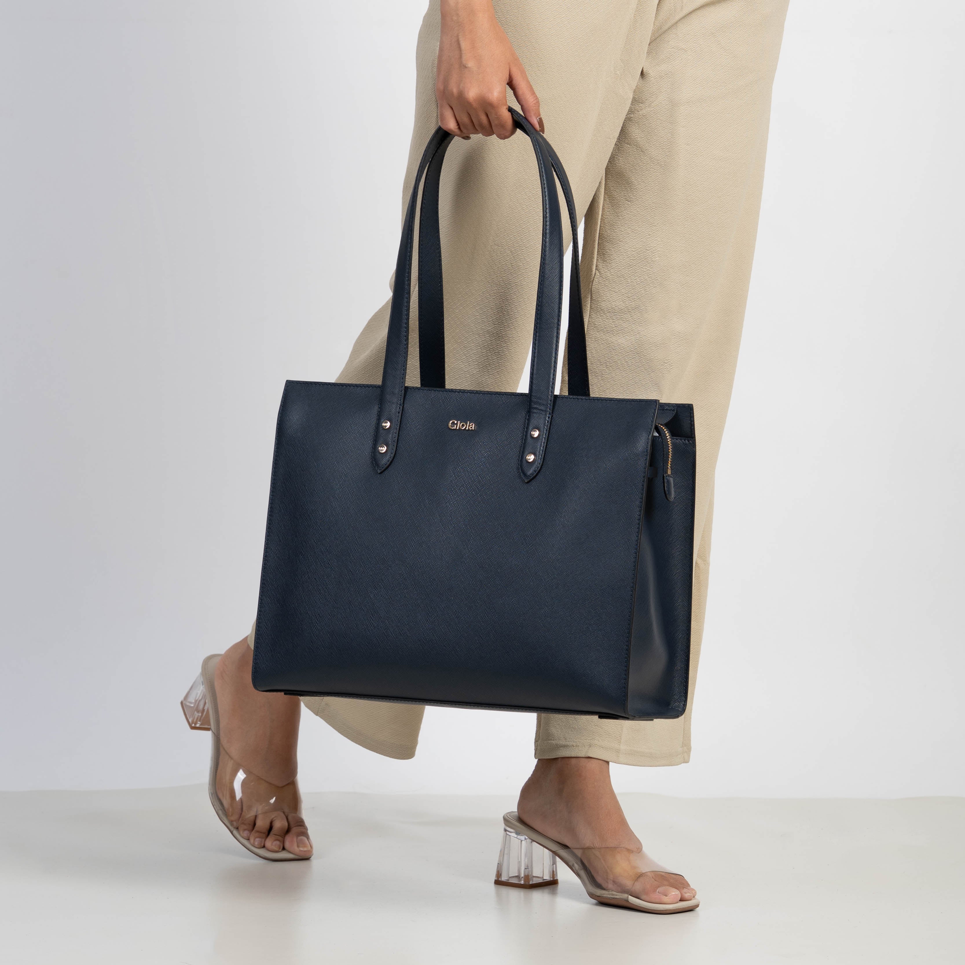 Valeria Tote#Color_Navy