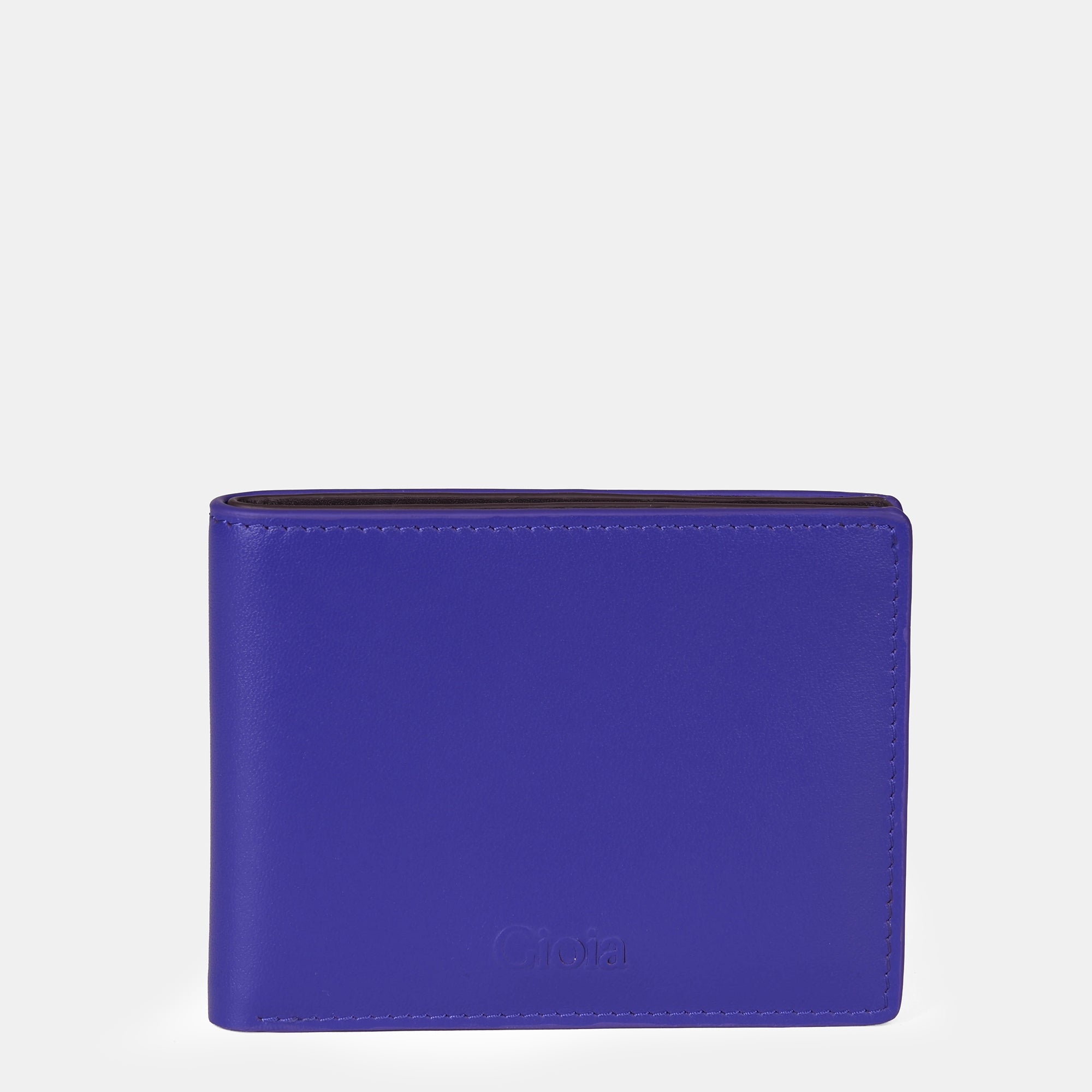 Multi-Color Mini Bifold  Wallet 6cc#Color_Blue-brown