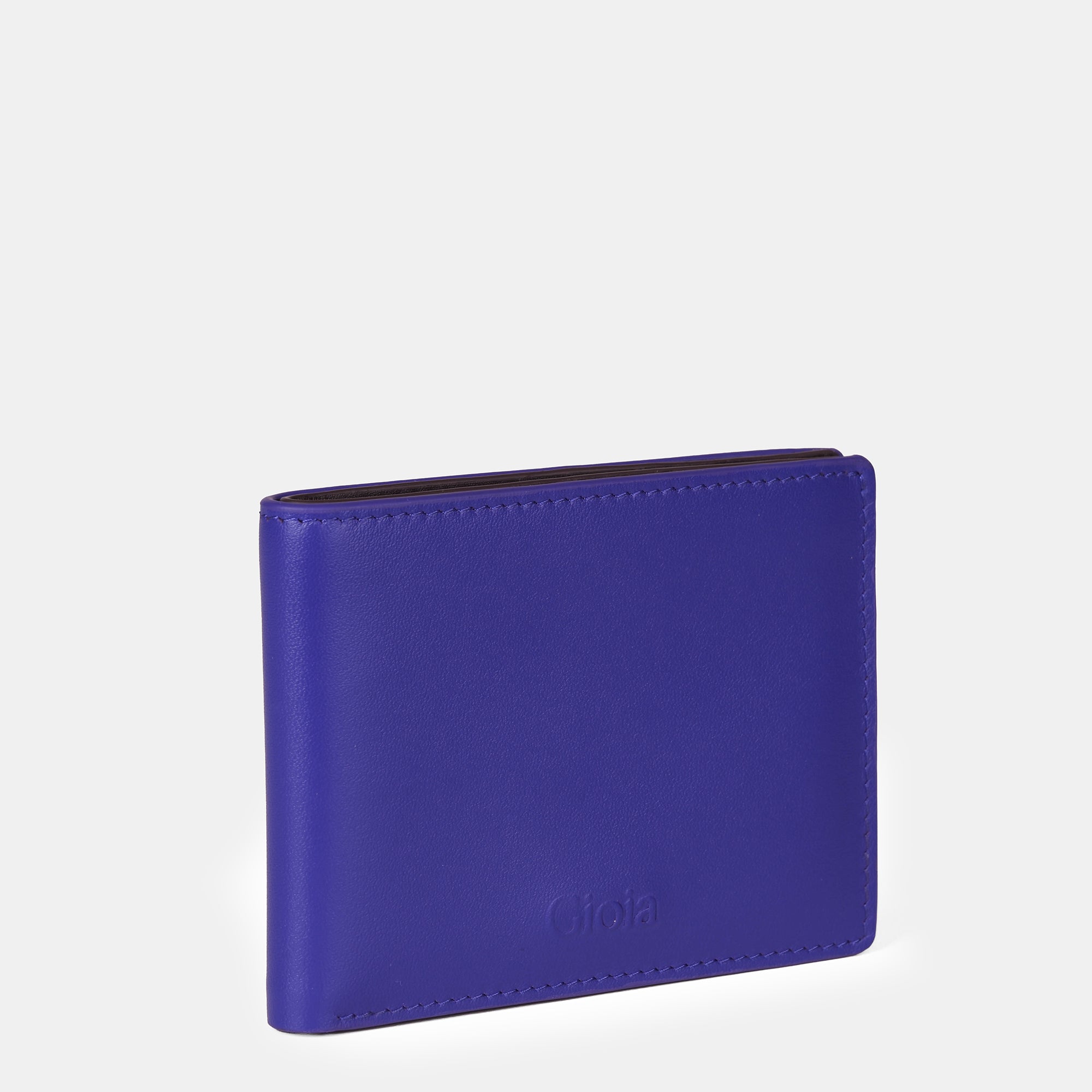 Multi-Color Mini Bifold  Wallet 6cc#Color_Blue-brown