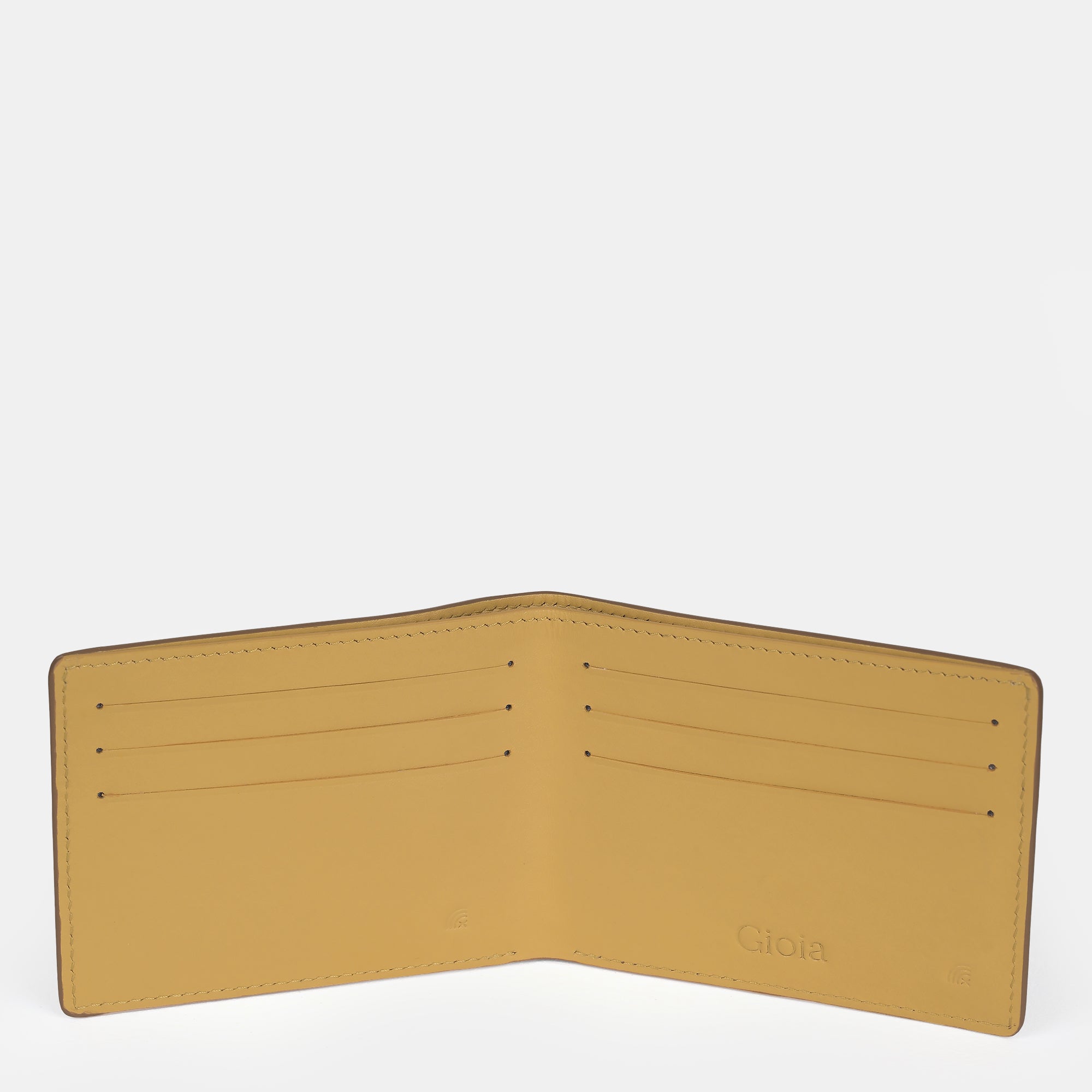 Multi-Color Mini Bifold  Wallet 6cc#Color_Tan-yellow