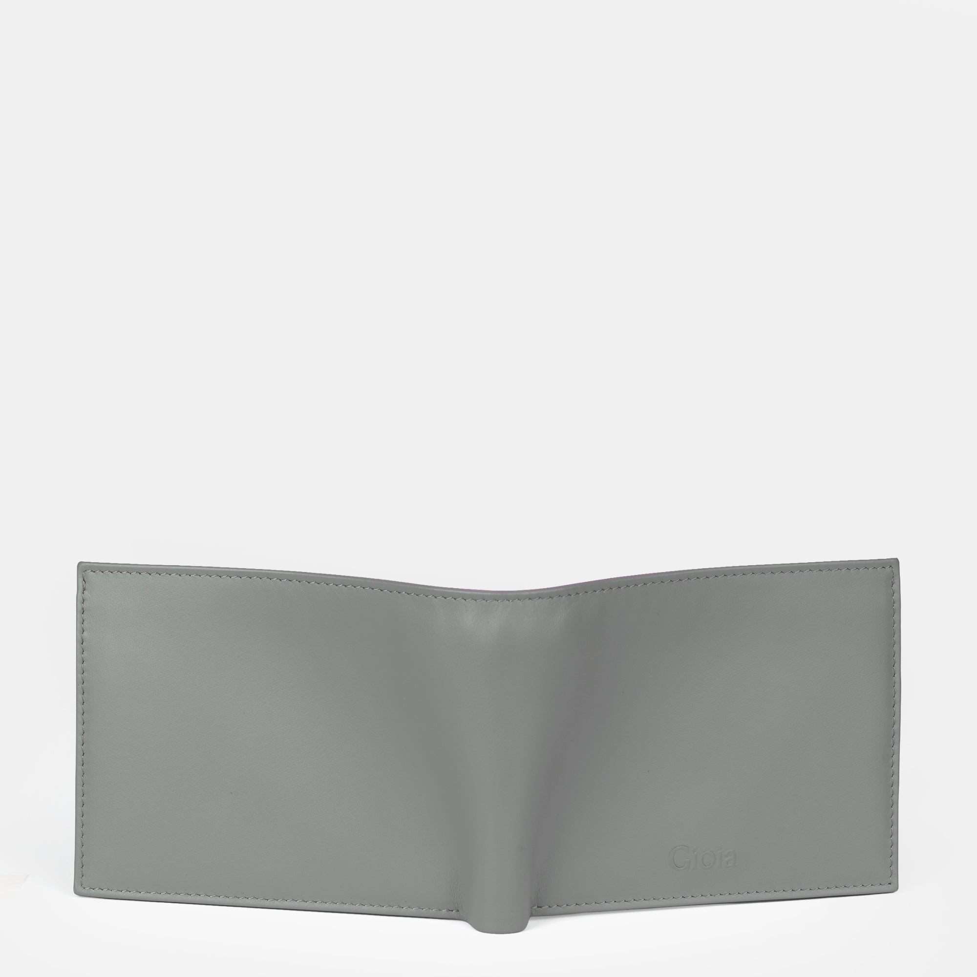 Multi-Color Bifold Wallet  with Coin Case 3cc#Color_Grey-Brown-Peach