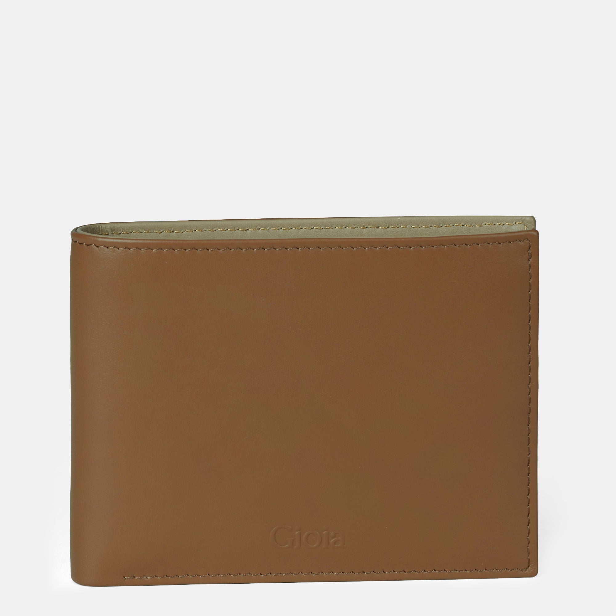 Multi-Color Bifold Wallet  with Coin Case 3cc#Color_Tan-Yellow-Peach