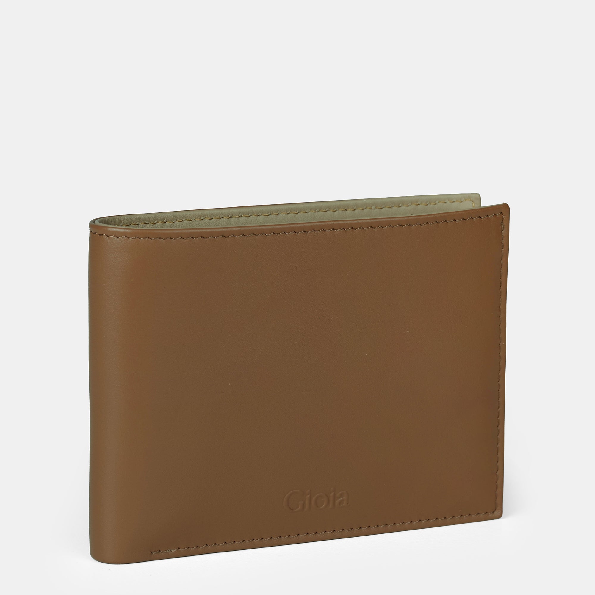 Multi-Color Bifold Wallet  with Coin Case 3cc#Color_Tan-Yellow-Peach