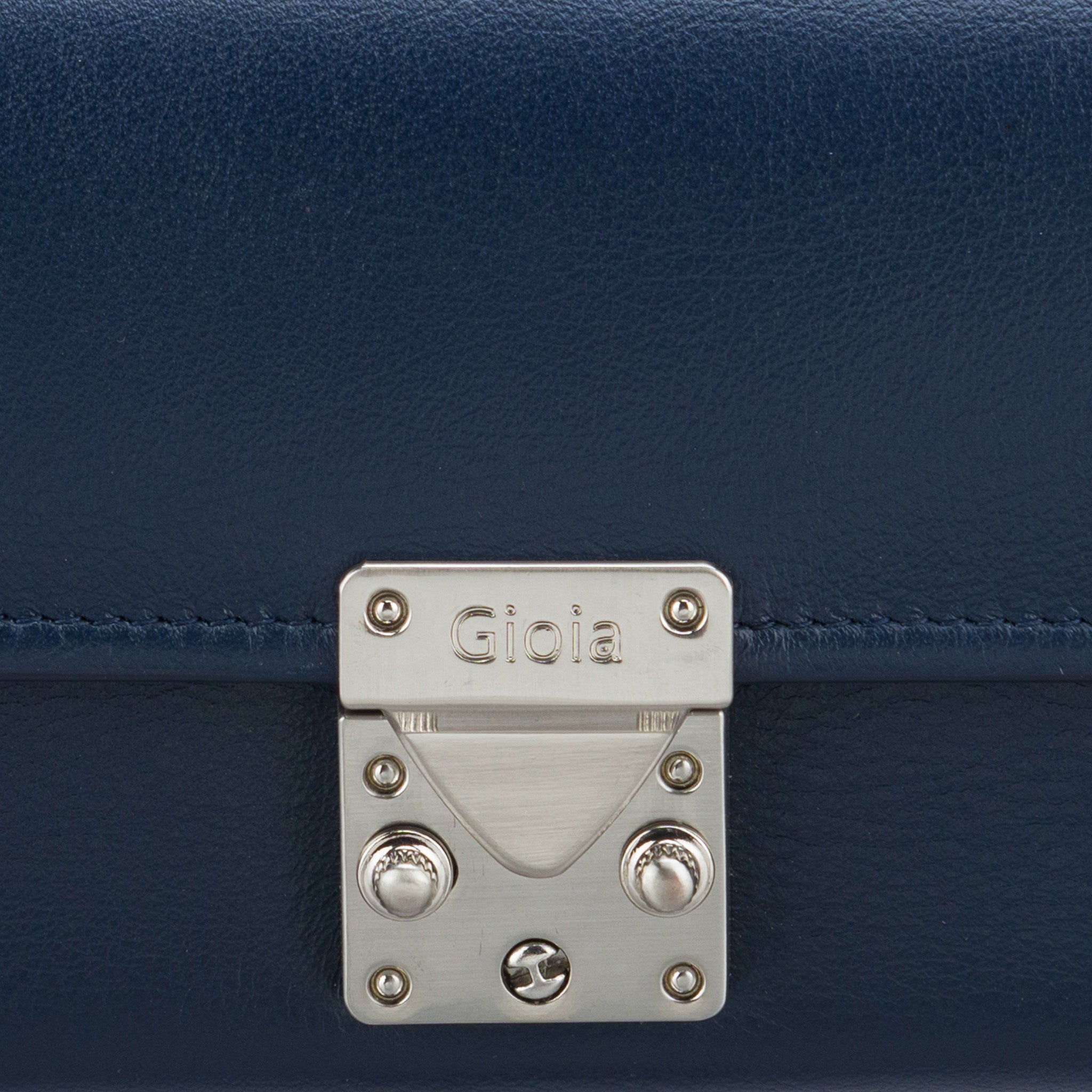 Felicita Clutch With Lock#Color_Navy