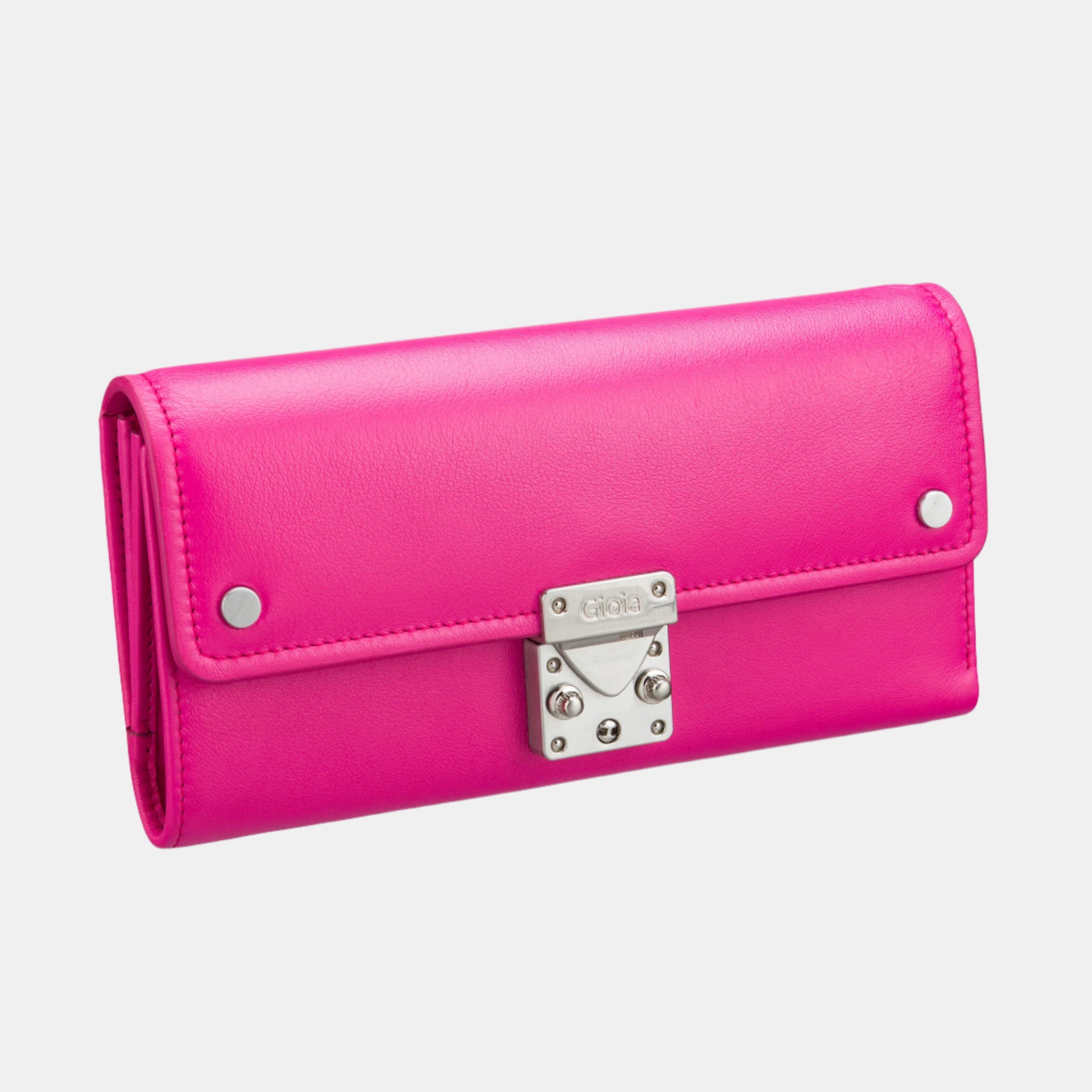 Felicita Clutch With Lock#Color_Pink