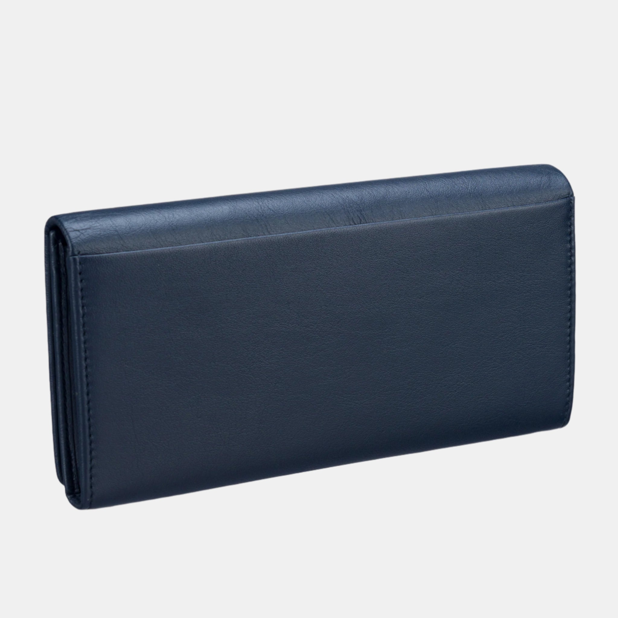 Felicita Flap-over Clutch#Color_Navy