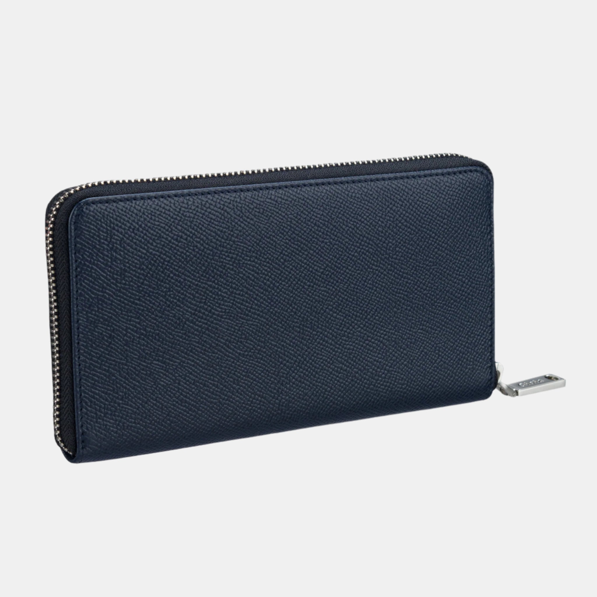 Evelina Zip-around Clutch#Color_Navy