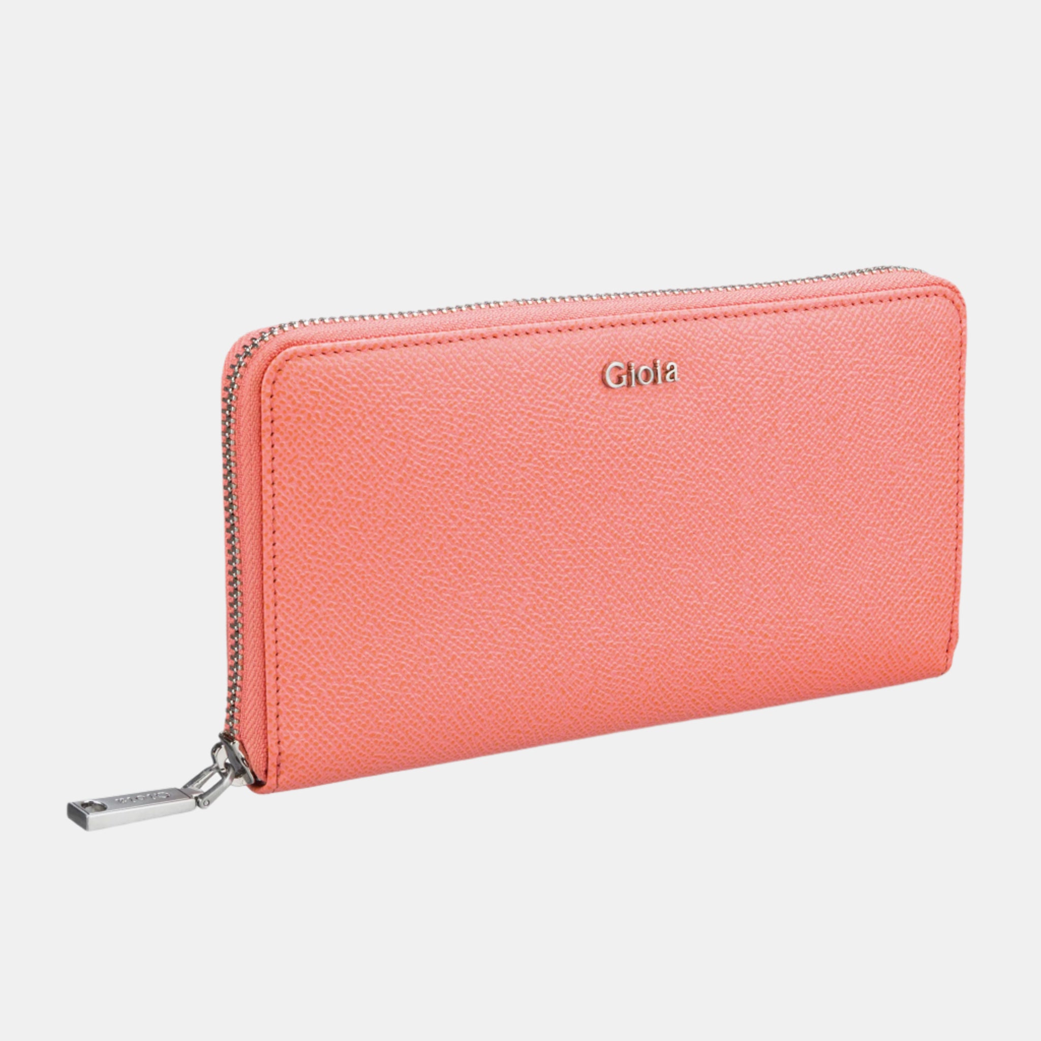 Evelina Zip-around Clutch#Color_Coral