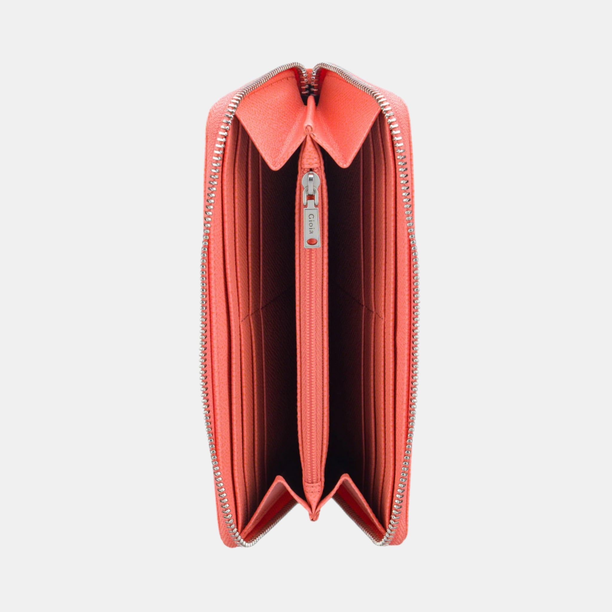 Evelina Zip-around Clutch#Color_Coral