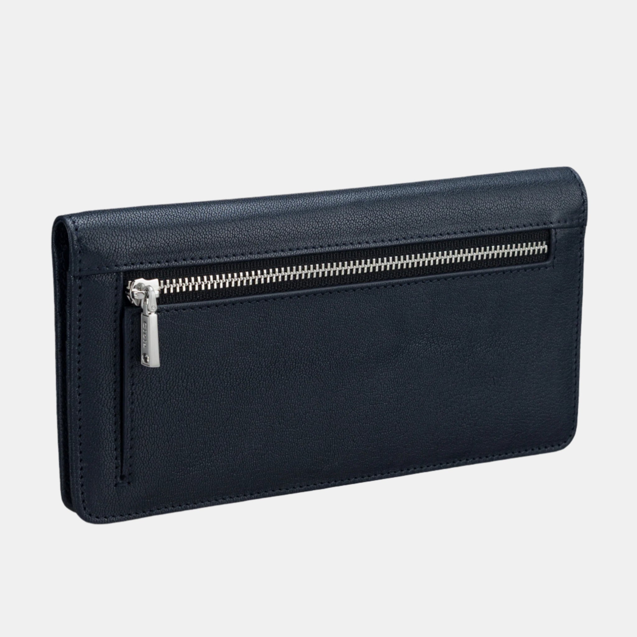 Evelina Flap-over Clutch#Color_Navy
