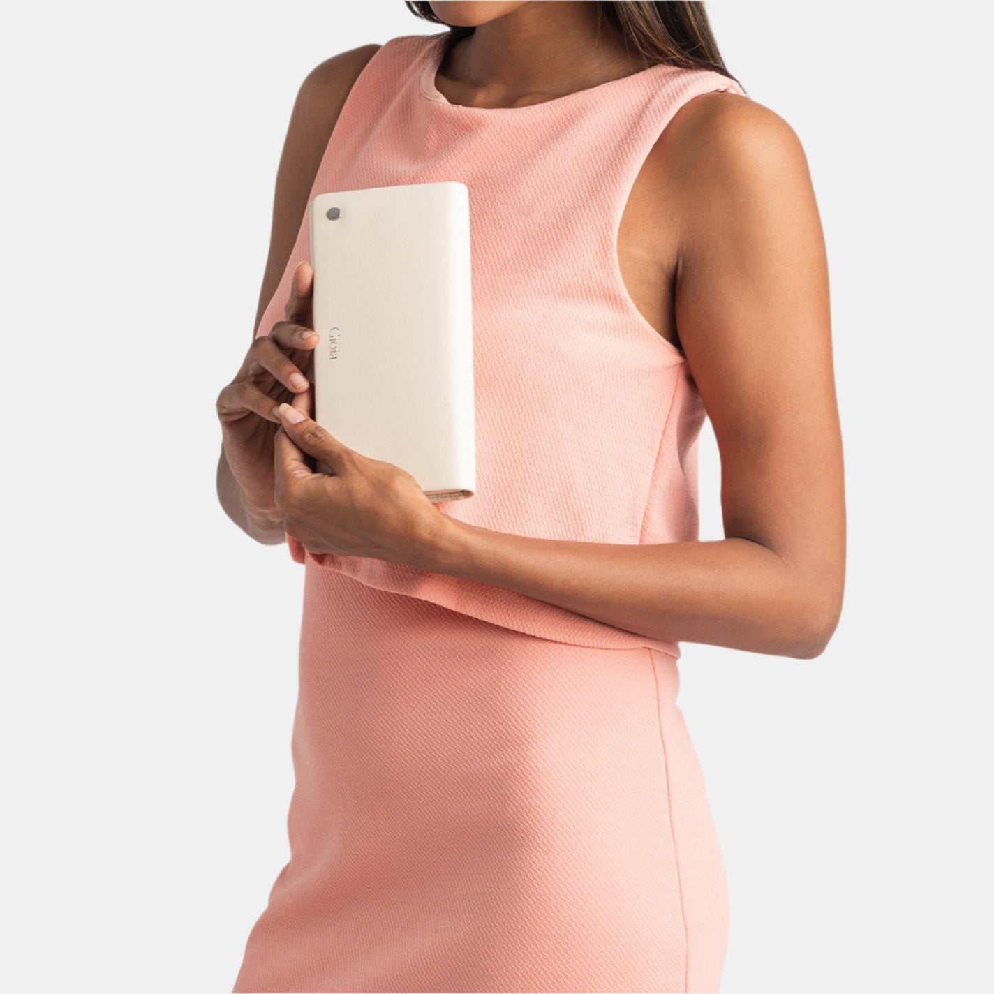 Evelina Flap-over Clutch#Color_Cream