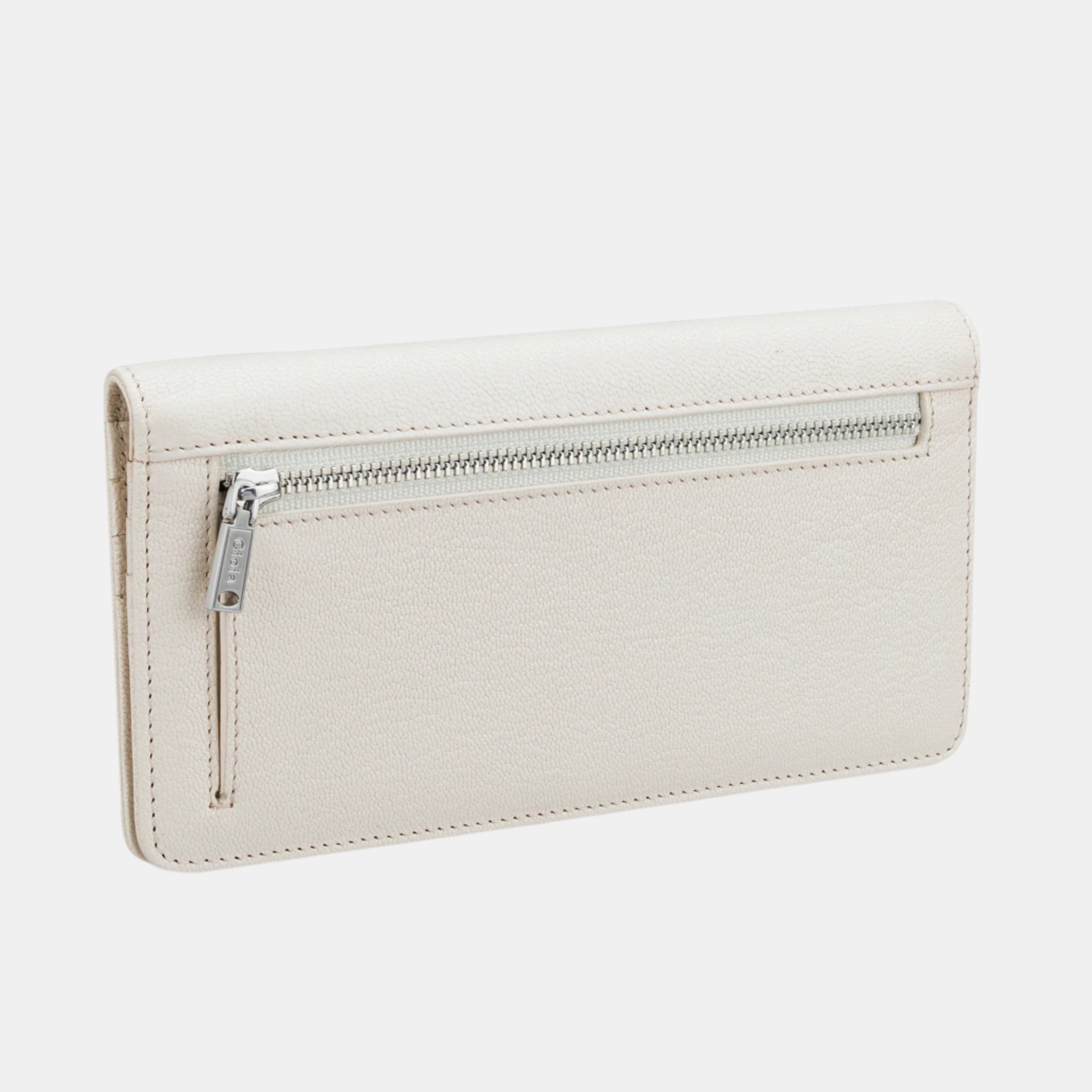 Evelina Flap-over Clutch#Color_Cream
