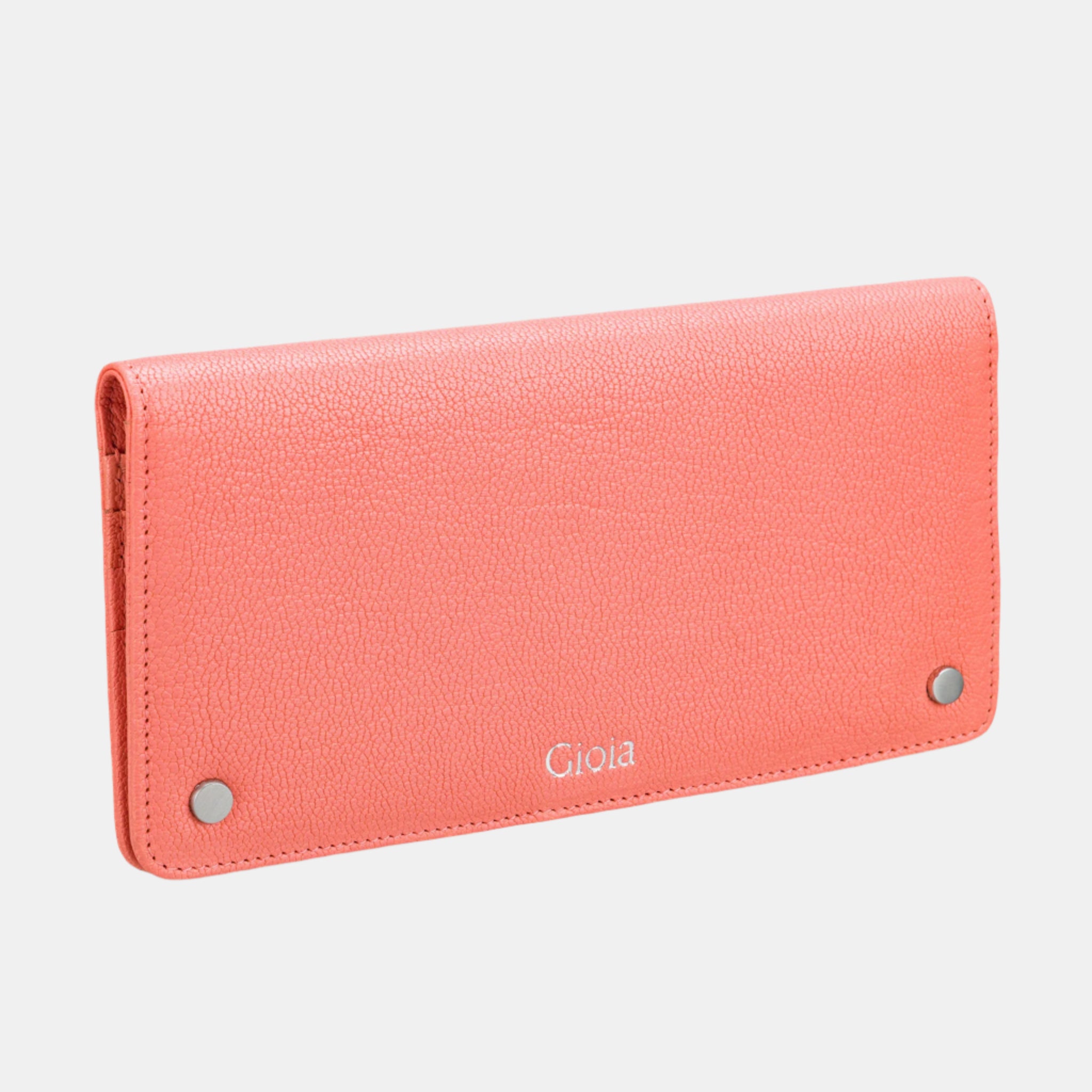 Evelina Flap-over Clutch#Color_Coral