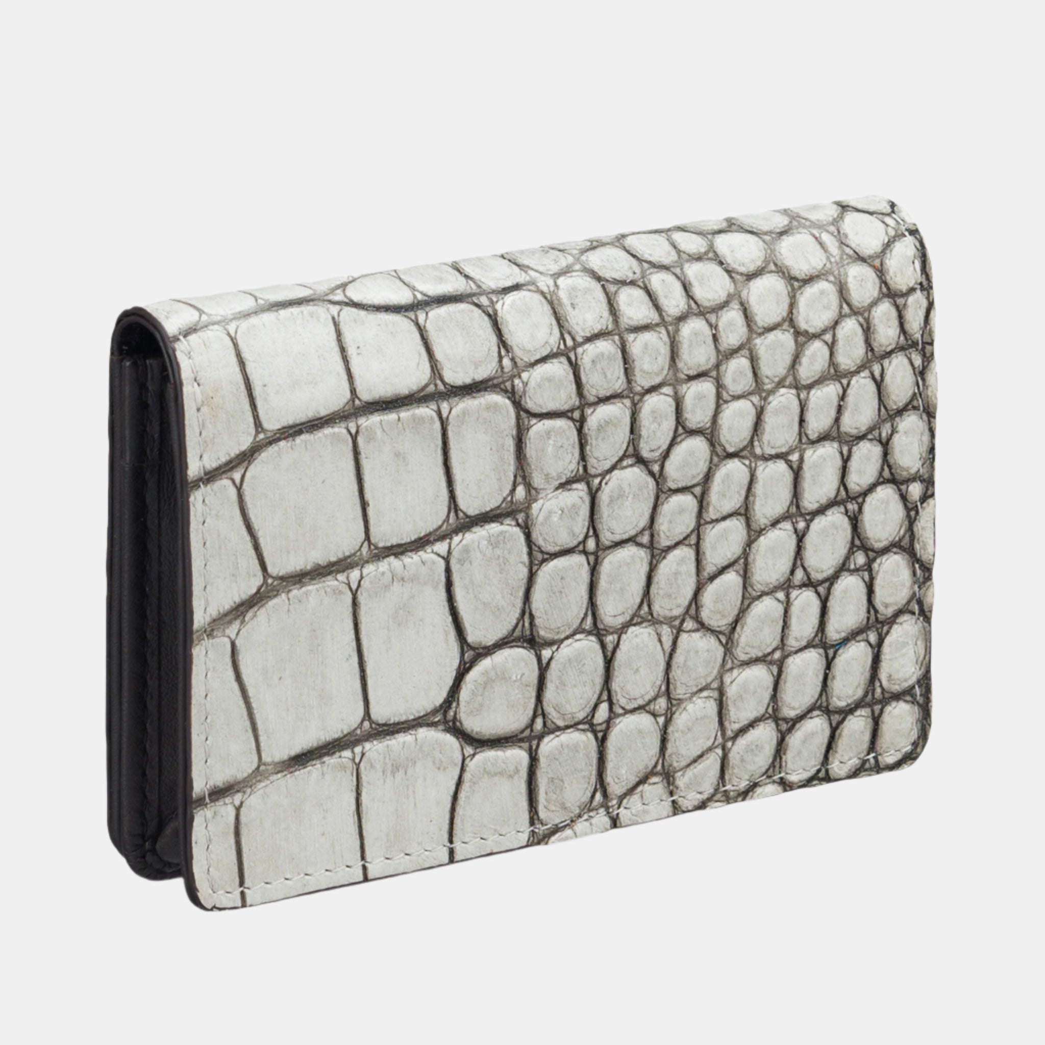 Lisa Croc Credit Card Case#Color_Snow White