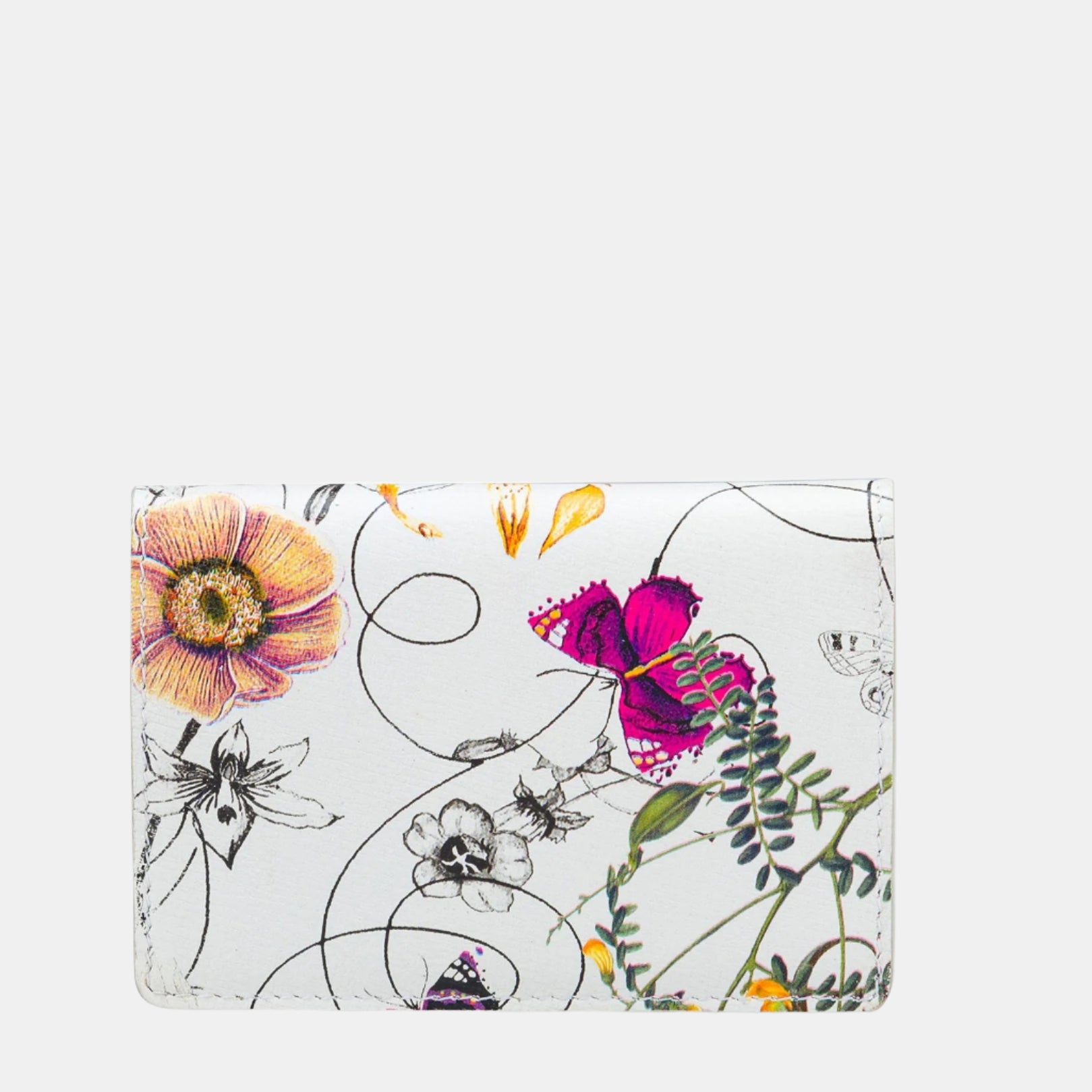 Liana Print Credit Card Case#Color_Snow White